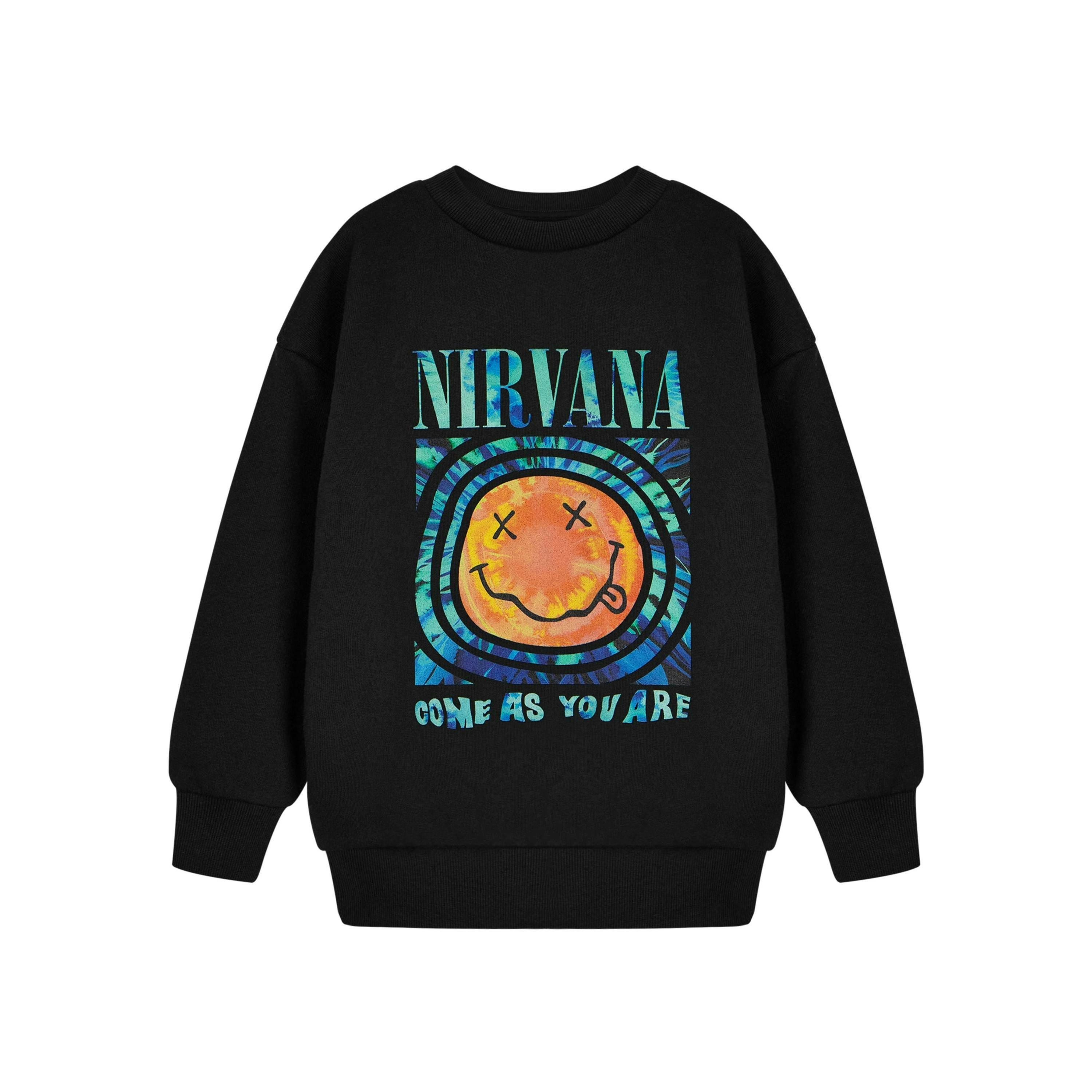 Nirvana Unisex Kids Black Come As You Are Sweatshirt by Vanilla Underground , view 1 of 3