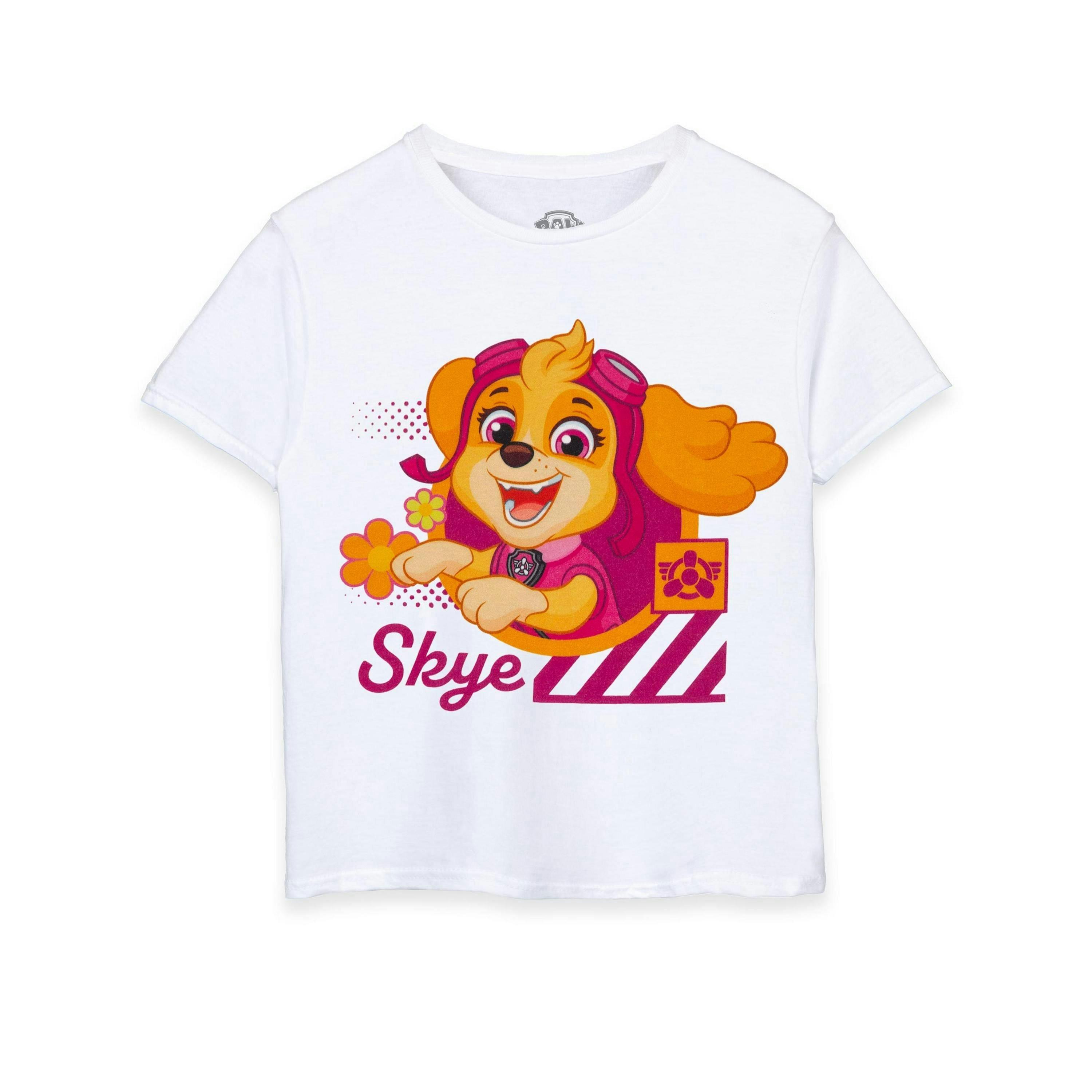 Paw Patrol Girls White Skye Short Sleeved T-Shirt by Vanilla Underground , view 1 of 6