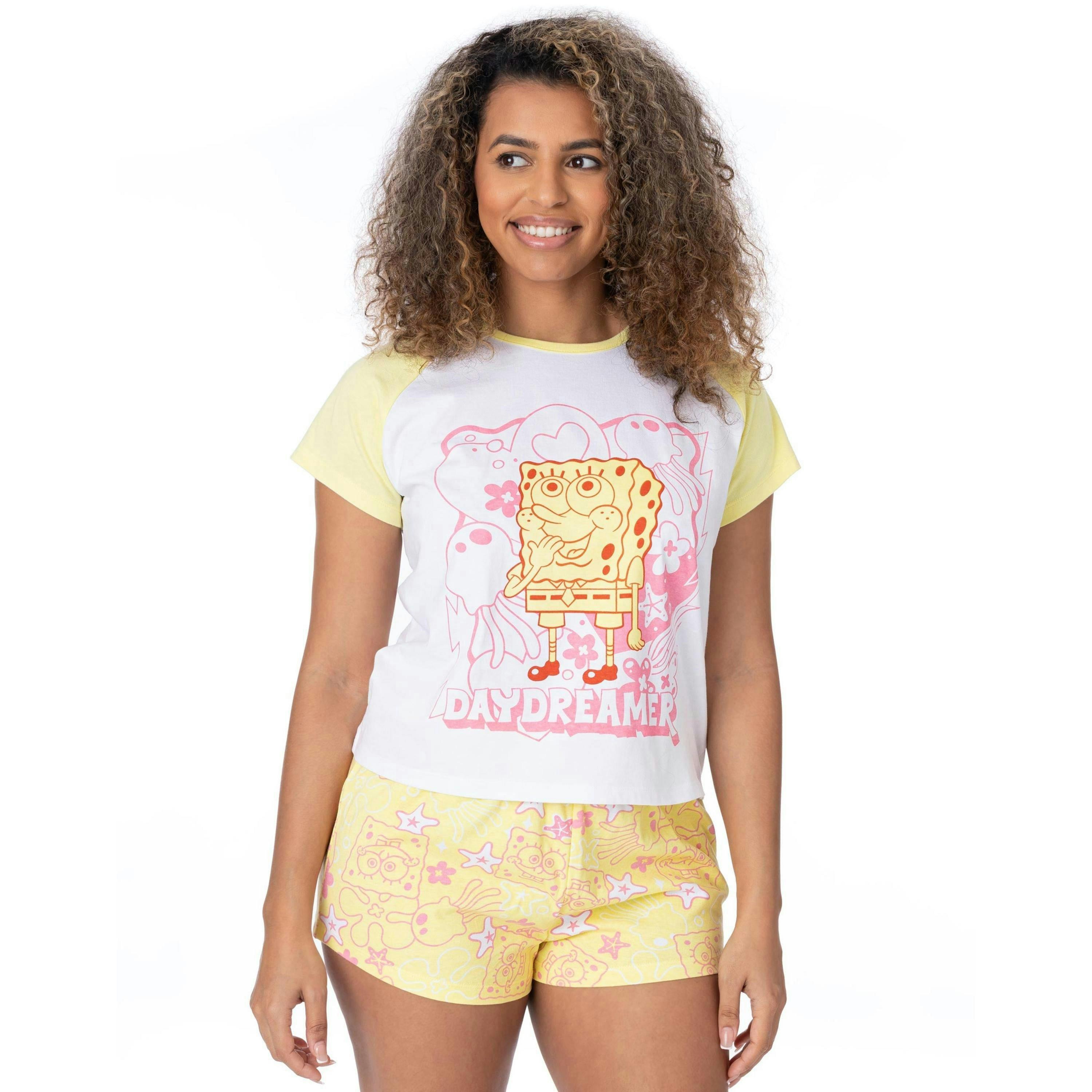 SpongeBob SquarePants Womens Multicoloured Short Sleeve Short Leg Pyjama Set by Vanilla Underground , view 1 of 6