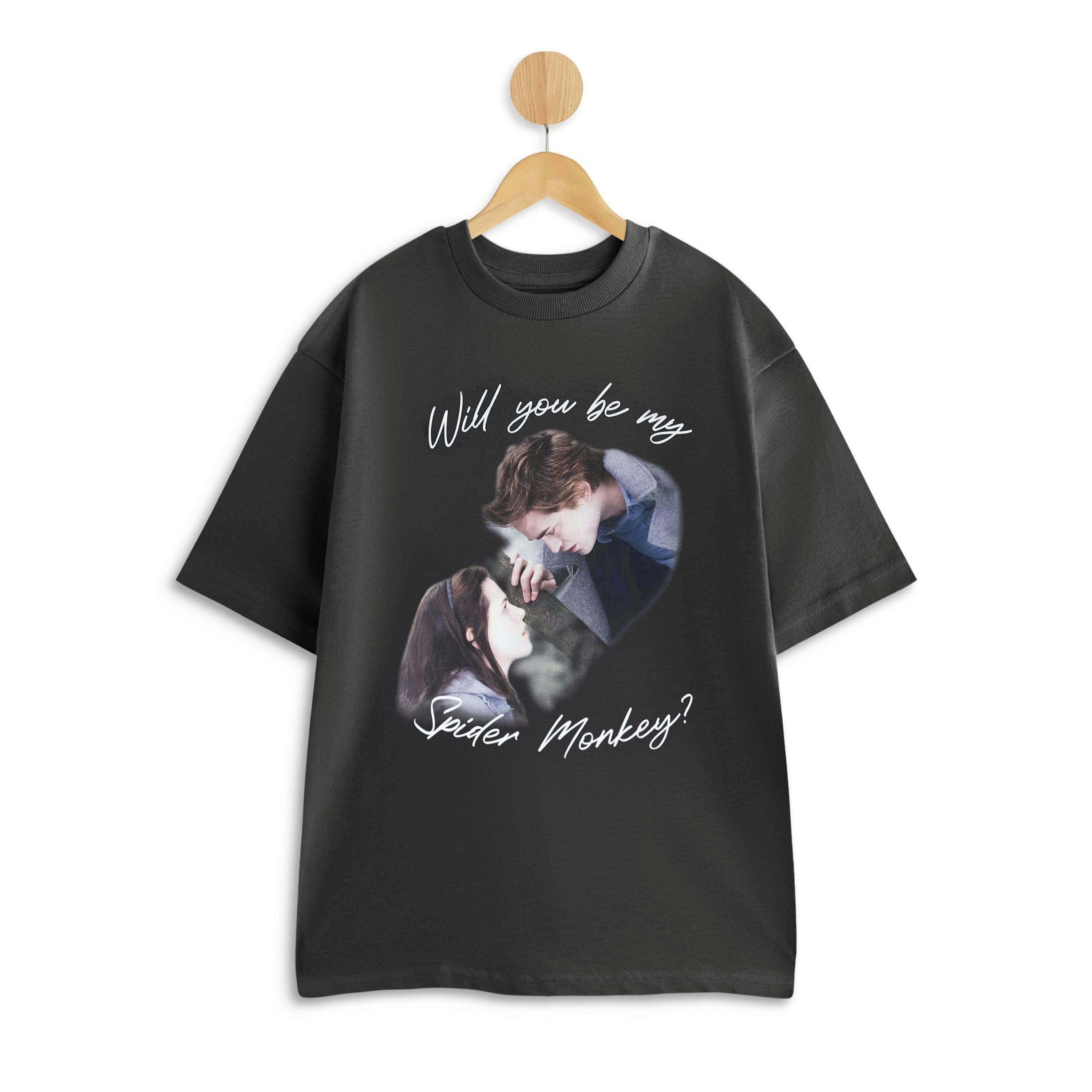 Twilight Womens Grey Spider Monkey Short Sleeved T-Shirt by Vanilla Underground , view 1 of 6