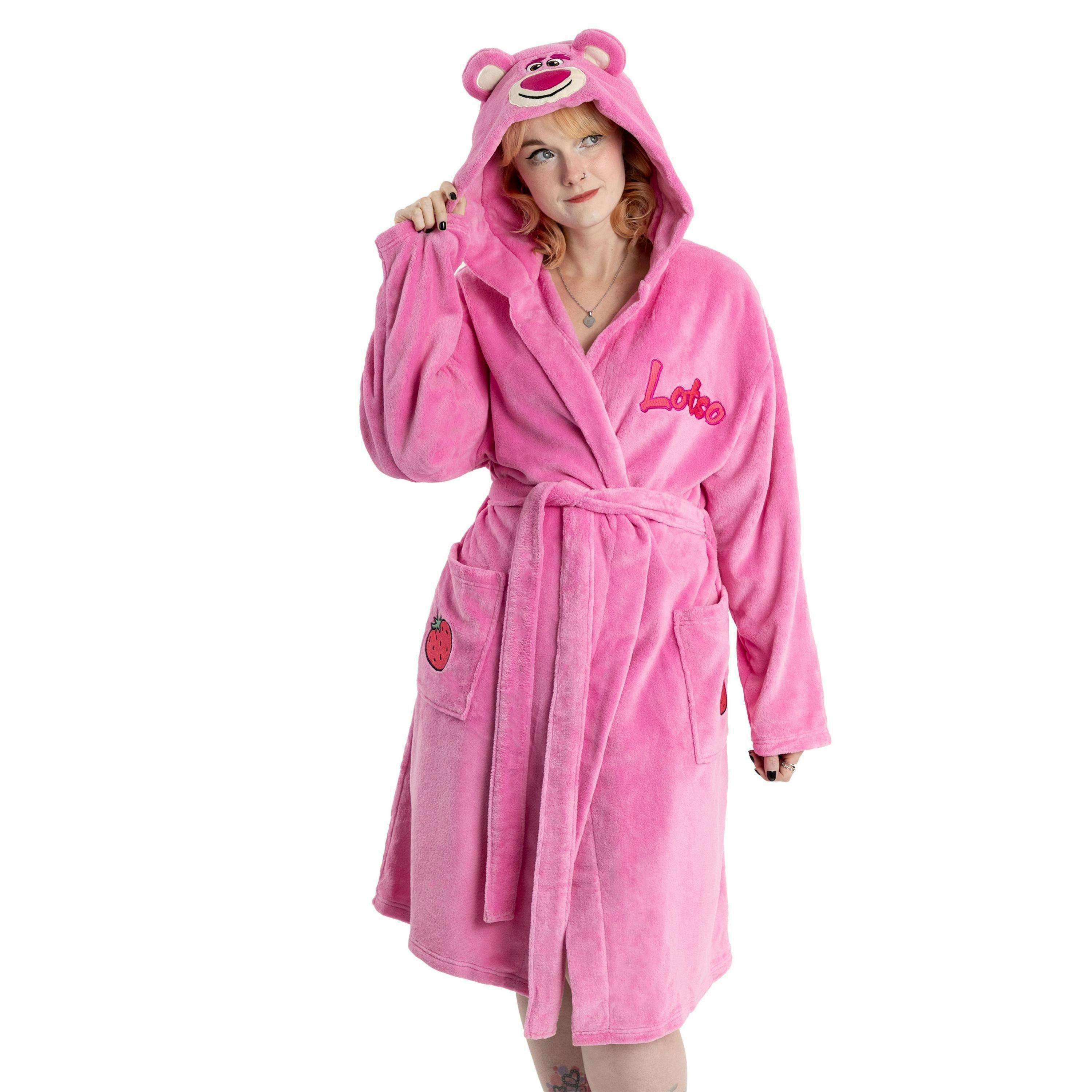 Disney Toy Story Womens Pink Character Hooded Bathrobe by Vanilla Underground , view 1 of 6
