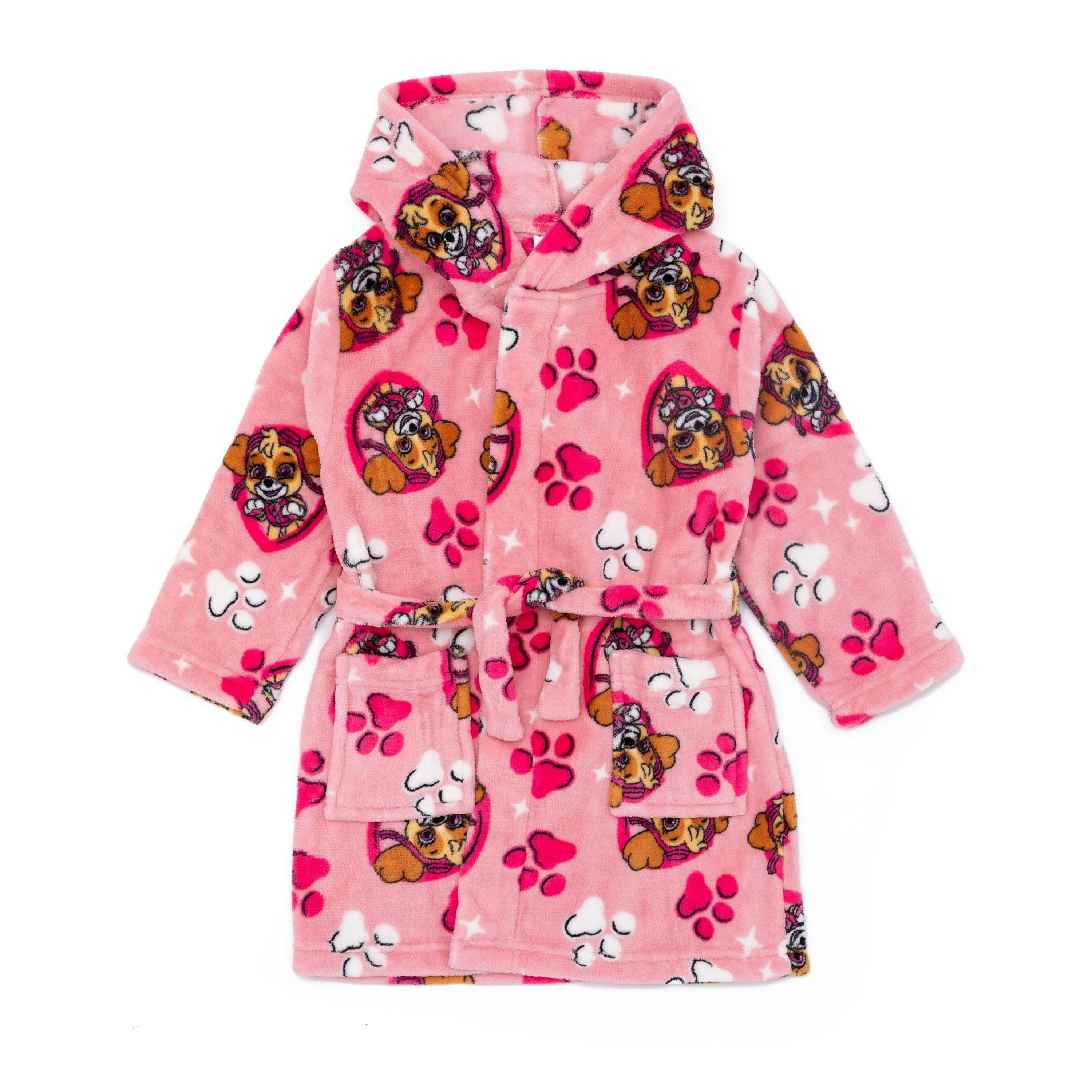 Paw Patrol Girls Pink Hooded Bathrobe by Vanilla Underground , view 1 of 5