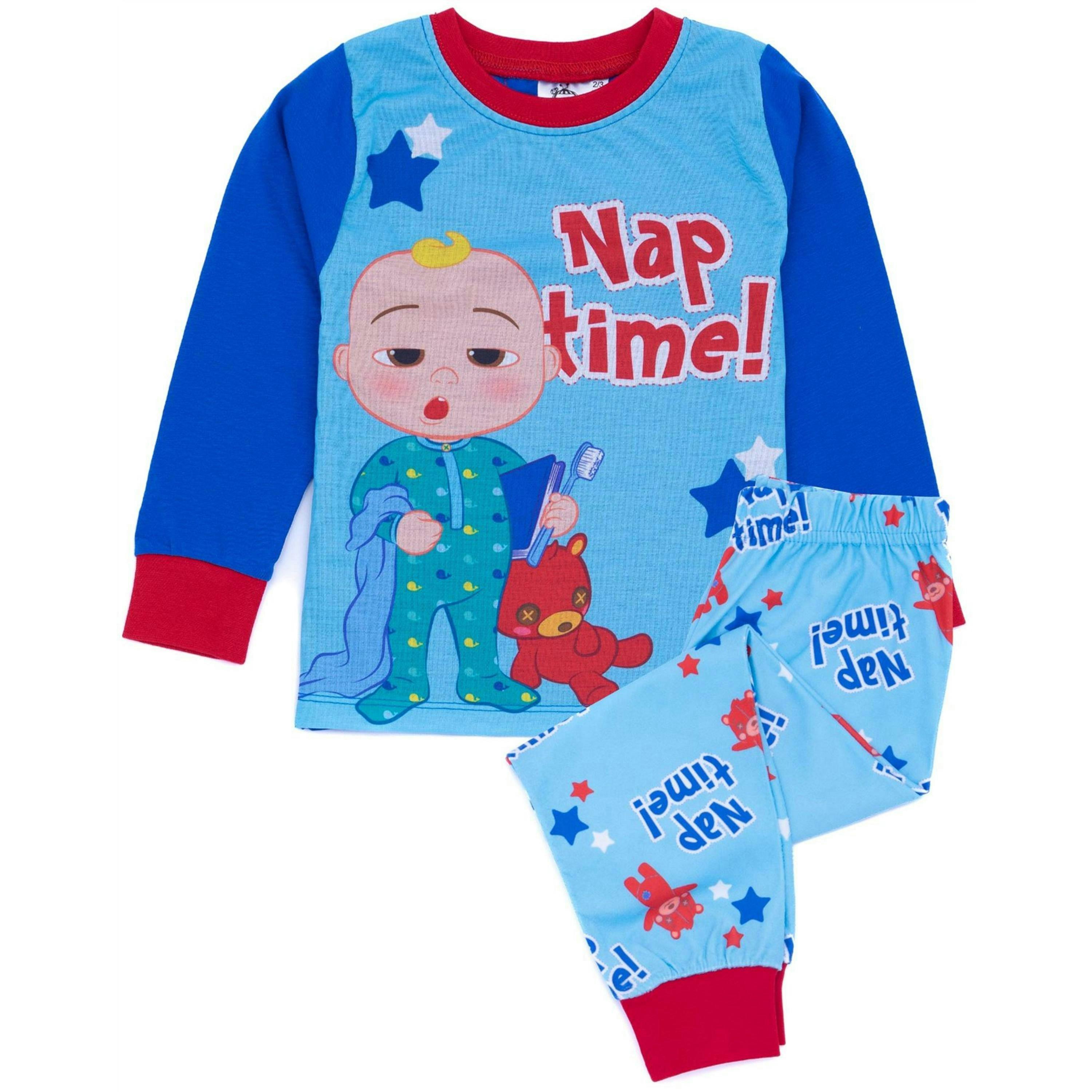 Cocomelon Boys Blue Long Sleeve Long Leg Pyjama Set by Vanilla Underground , view 1 of 1