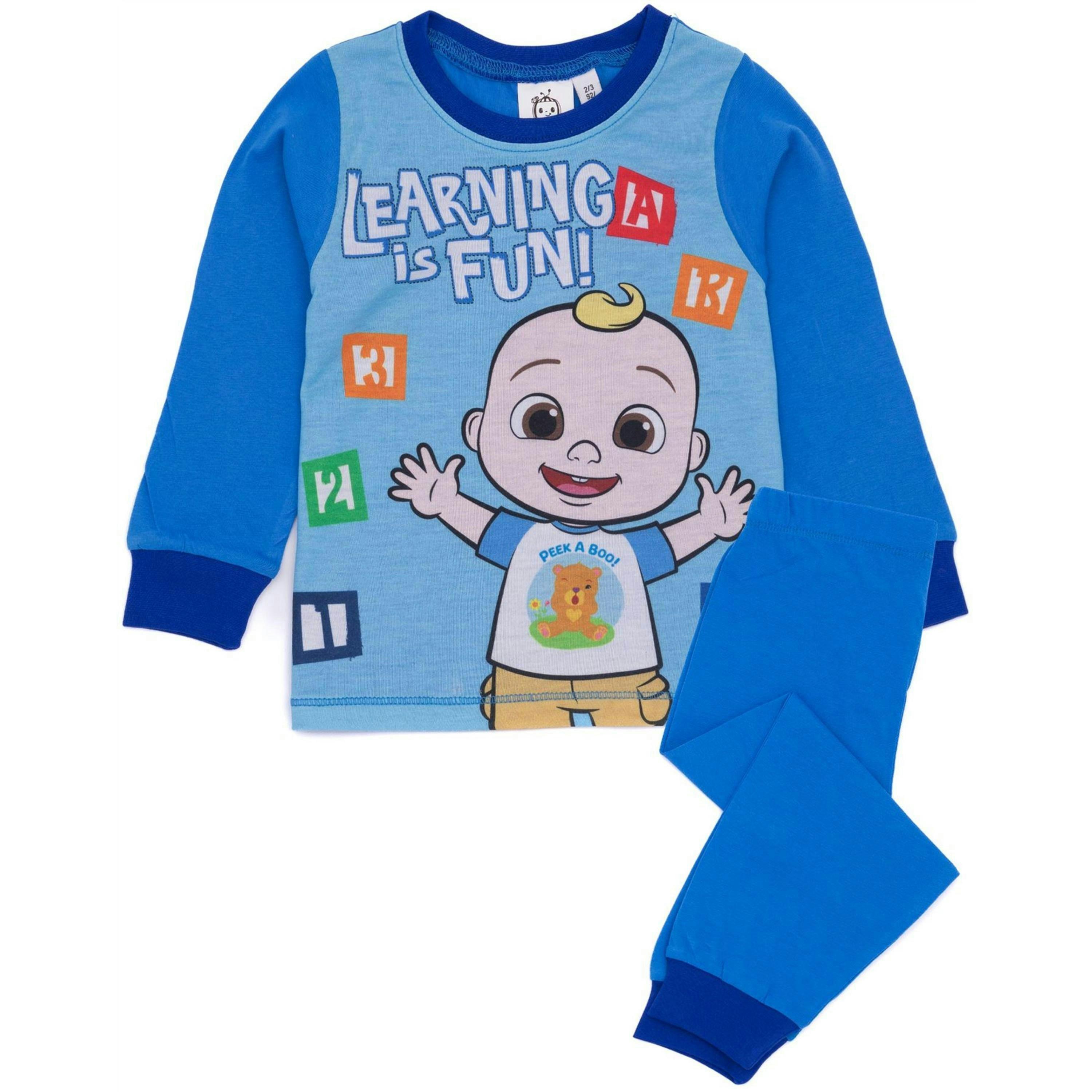 Cocomelon Boys Blue Long Sleeve Long Leg Pyjama Set by Vanilla Underground , view 1 of 1