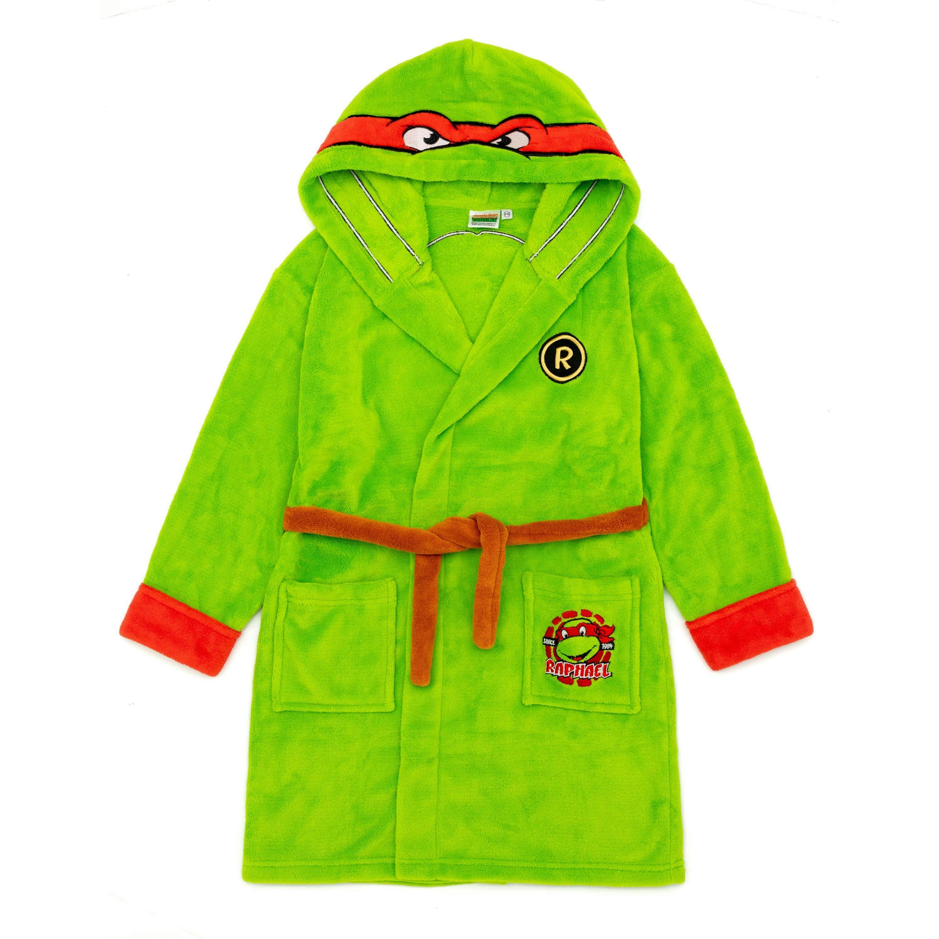 Teenage Mutant Ninja Turtles Boys Green Raphael Hooded Bathrobe by Vanilla Underground , view 1 of 6