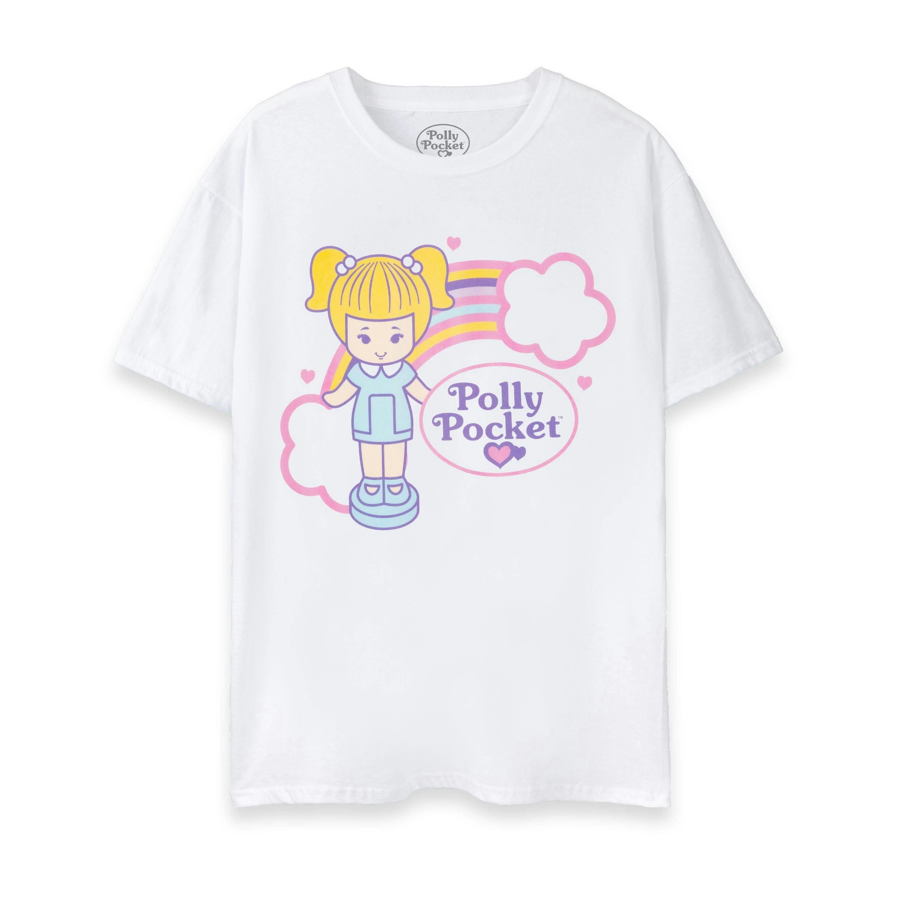 Polly Pocket Womens White Doll Short Sleeved T-Shirt by Vanilla Underground , view 1 of 4