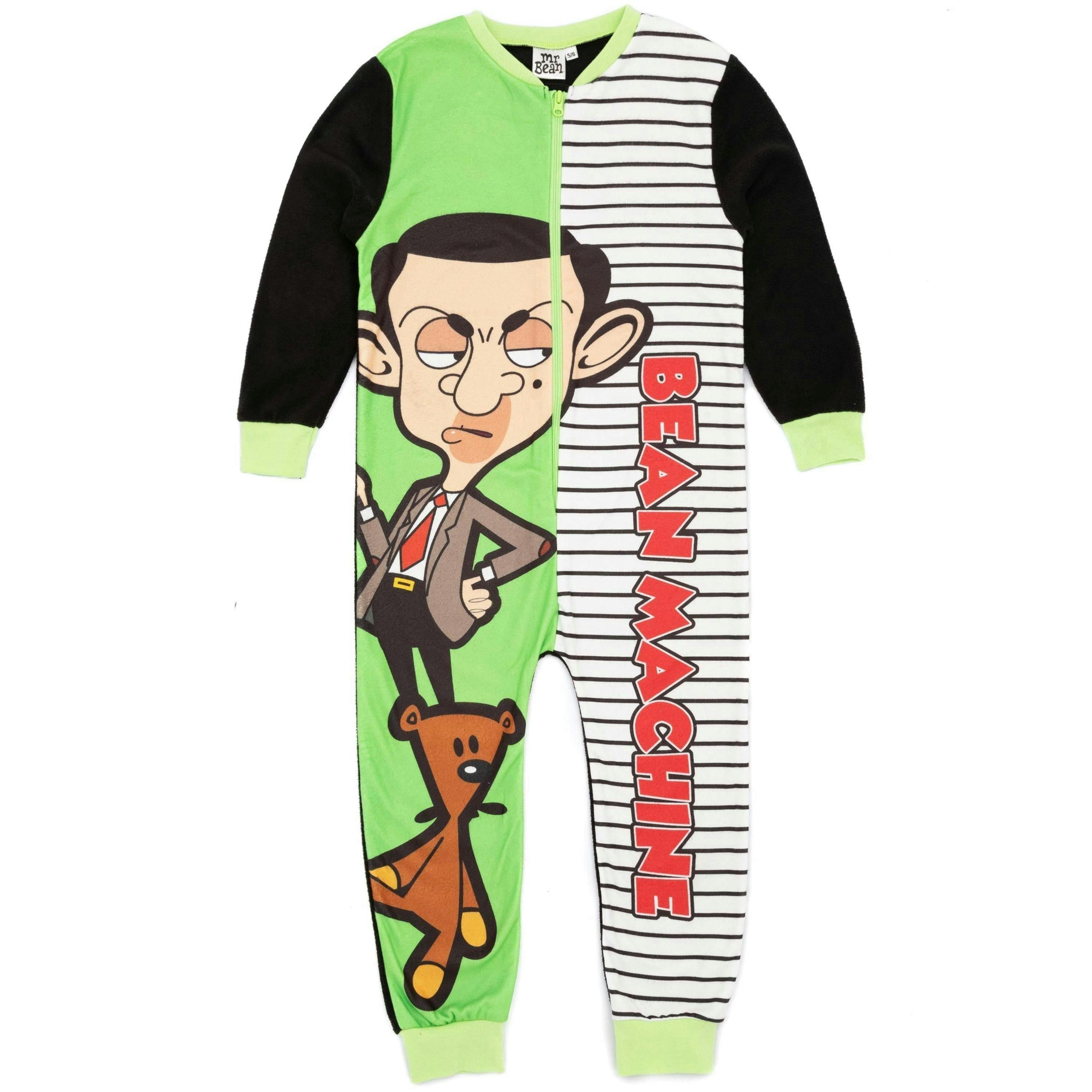 Mr Bean Boys Green Mr Bean, Teddy Onesie by Vanilla Underground , view 1 of 6