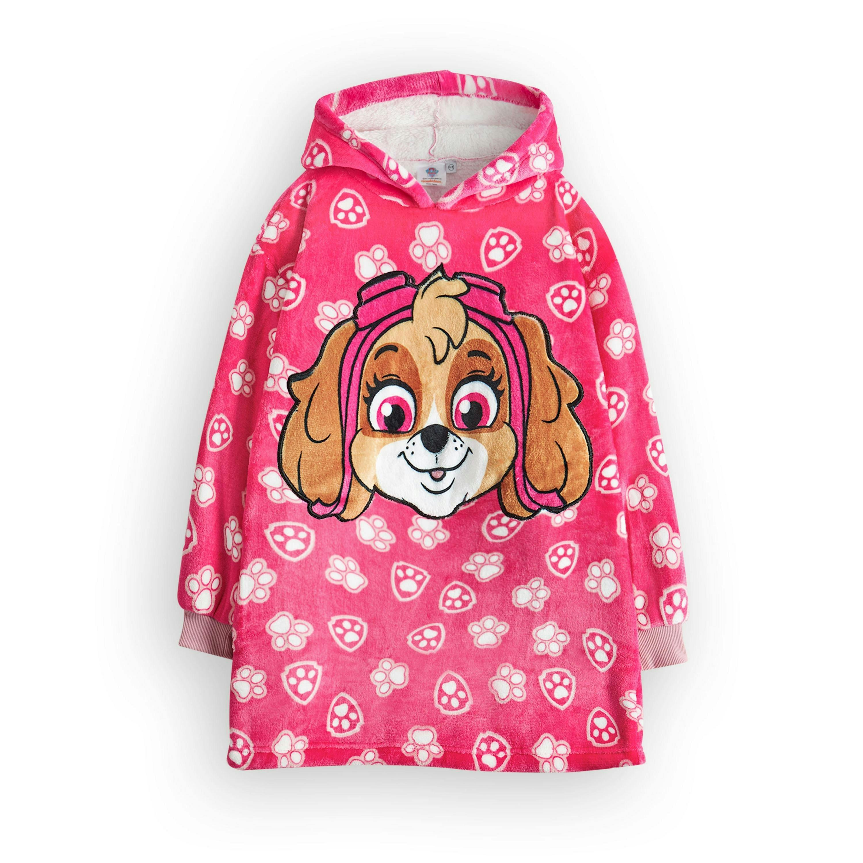 Paw Patrol Girls Pink Blanket Hoodie by Vanilla Underground , view 1 of 6