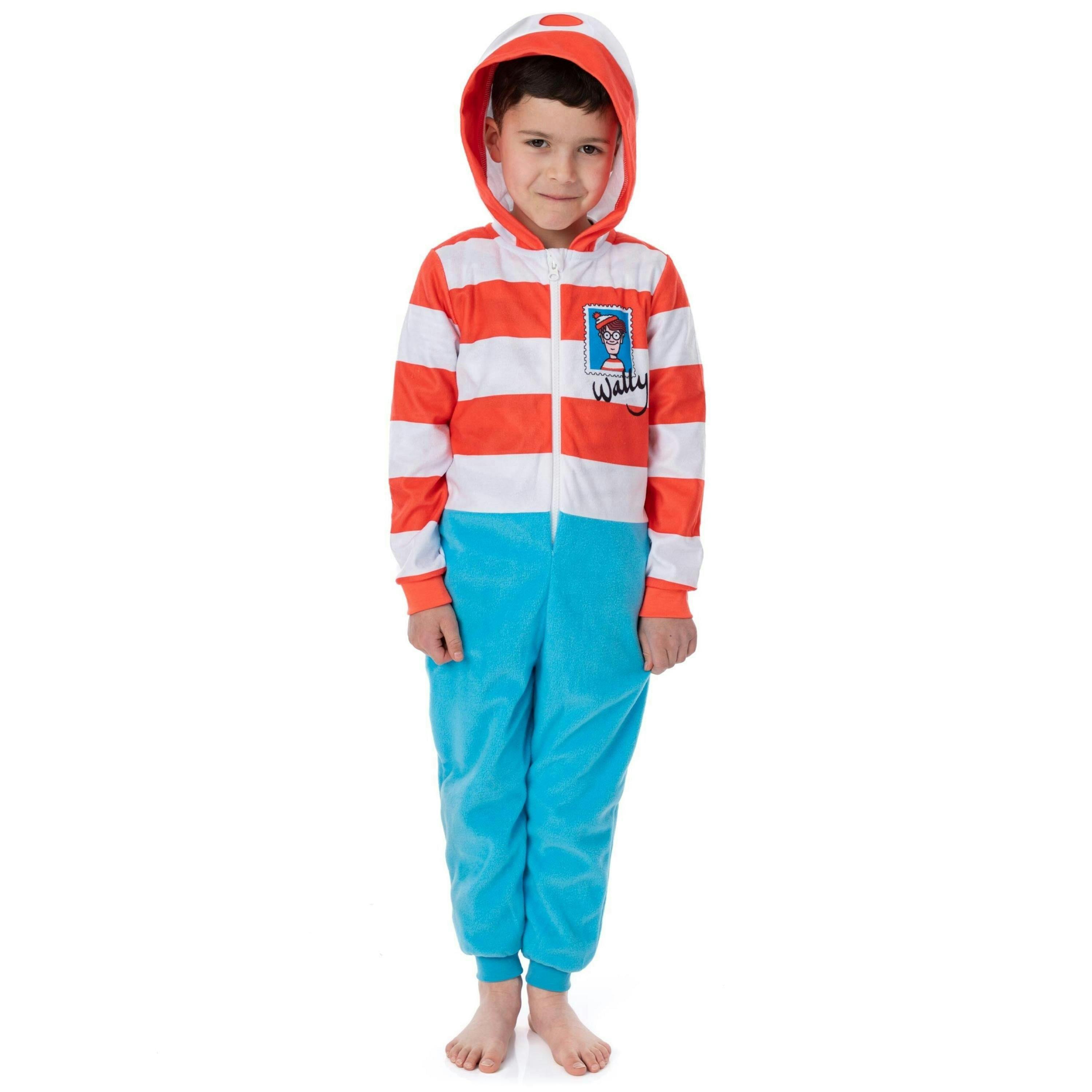 Where's Wally Boys Multicoloured Wally Onesie by Vanilla Underground , view 1 of 6