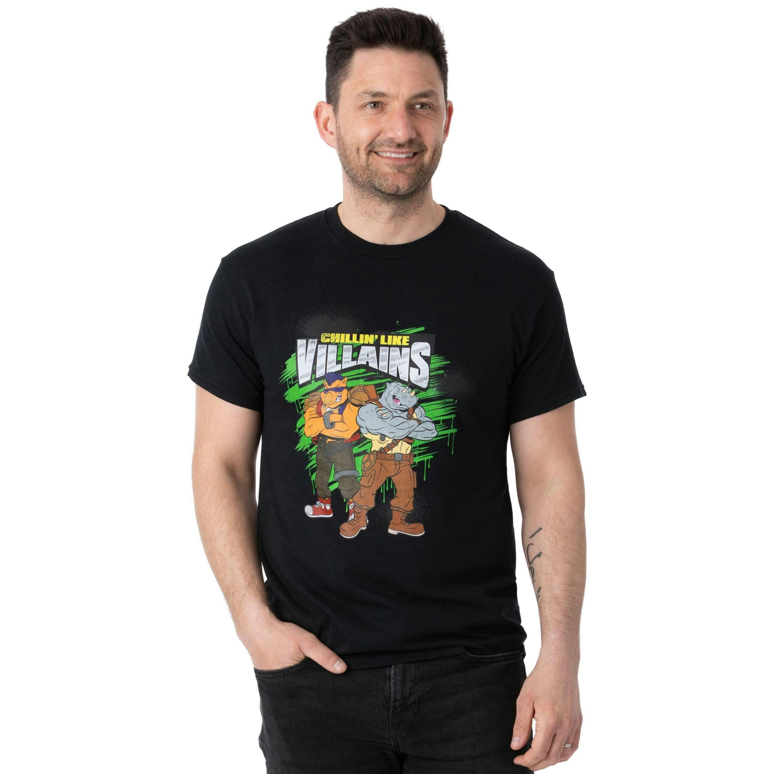 Teenage Mutant Ninja Turtles Mens Black Short Sleeved T-Shirt by Vanilla Underground , view 1 of 4