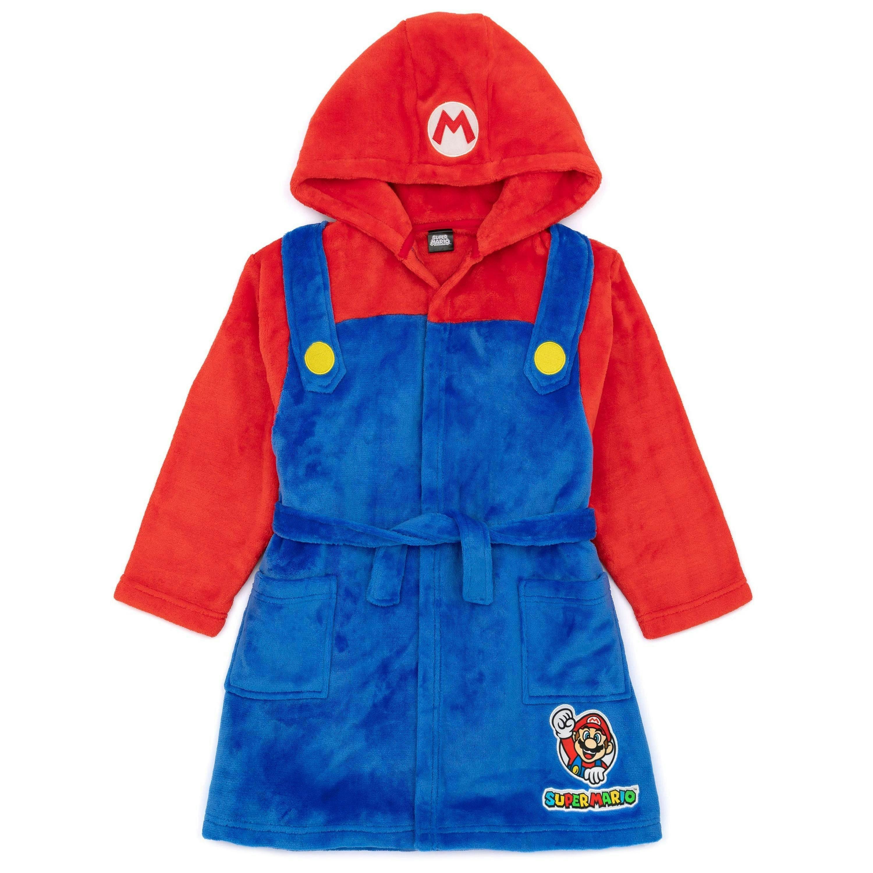 Nintendo Super Mario Boys Blue Dress-Up Hooded Bathrobe by Vanilla Underground , view 1 of 6