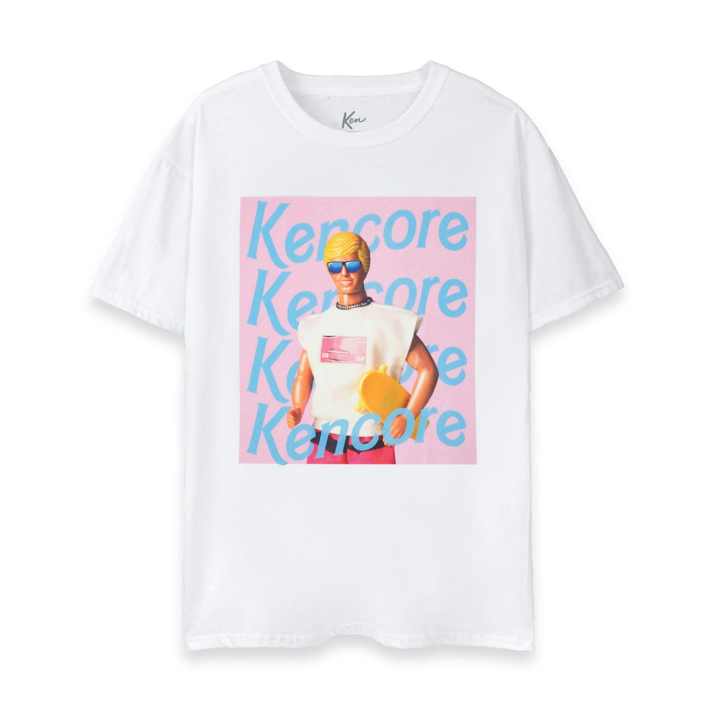 Barbie Mens White Kencore Short Sleeved T-Shirt by Vanilla Underground , view 1 of 4