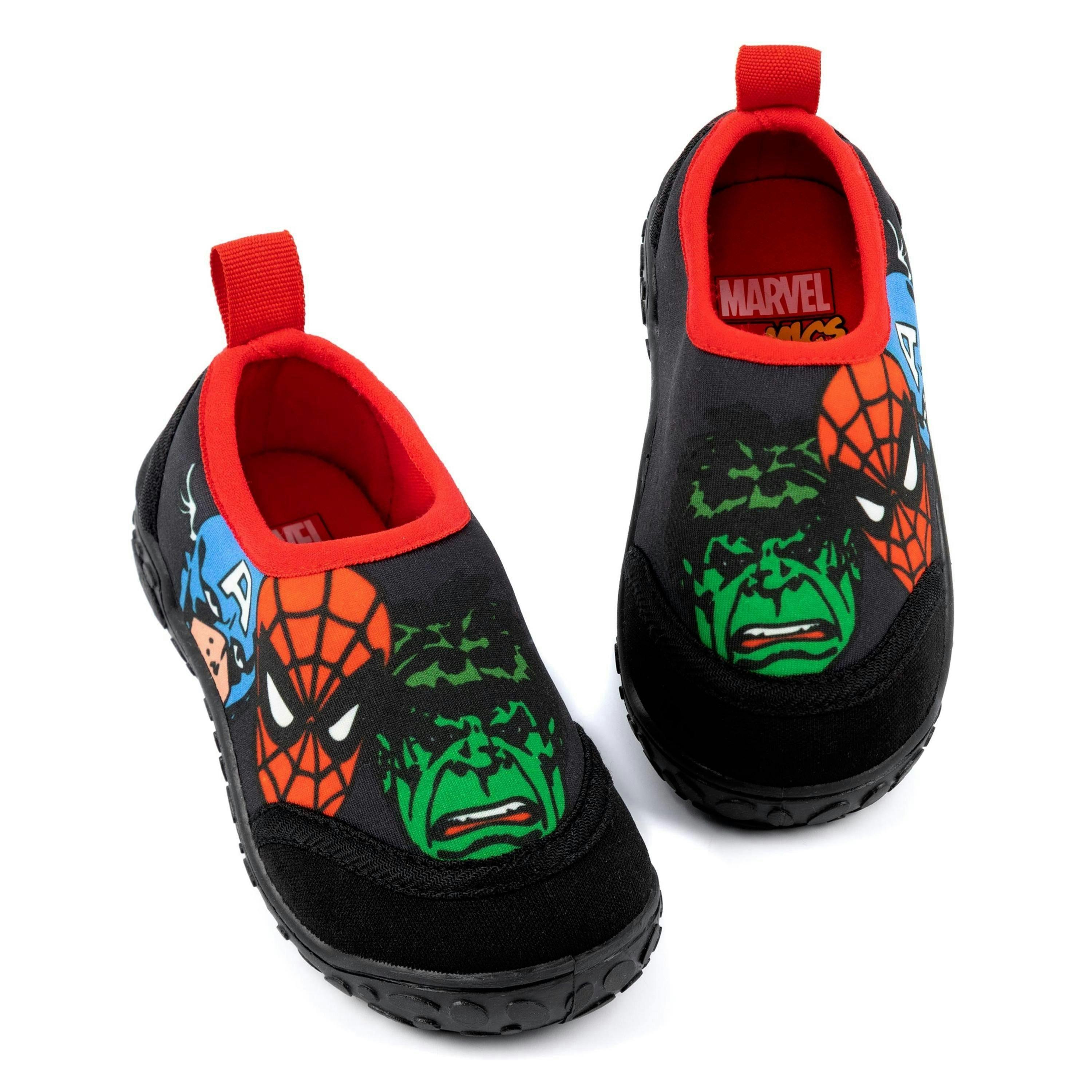 Disney Boys Black Marvel Heros Aqua Shoes by Vanilla Underground , view 1 of 6
