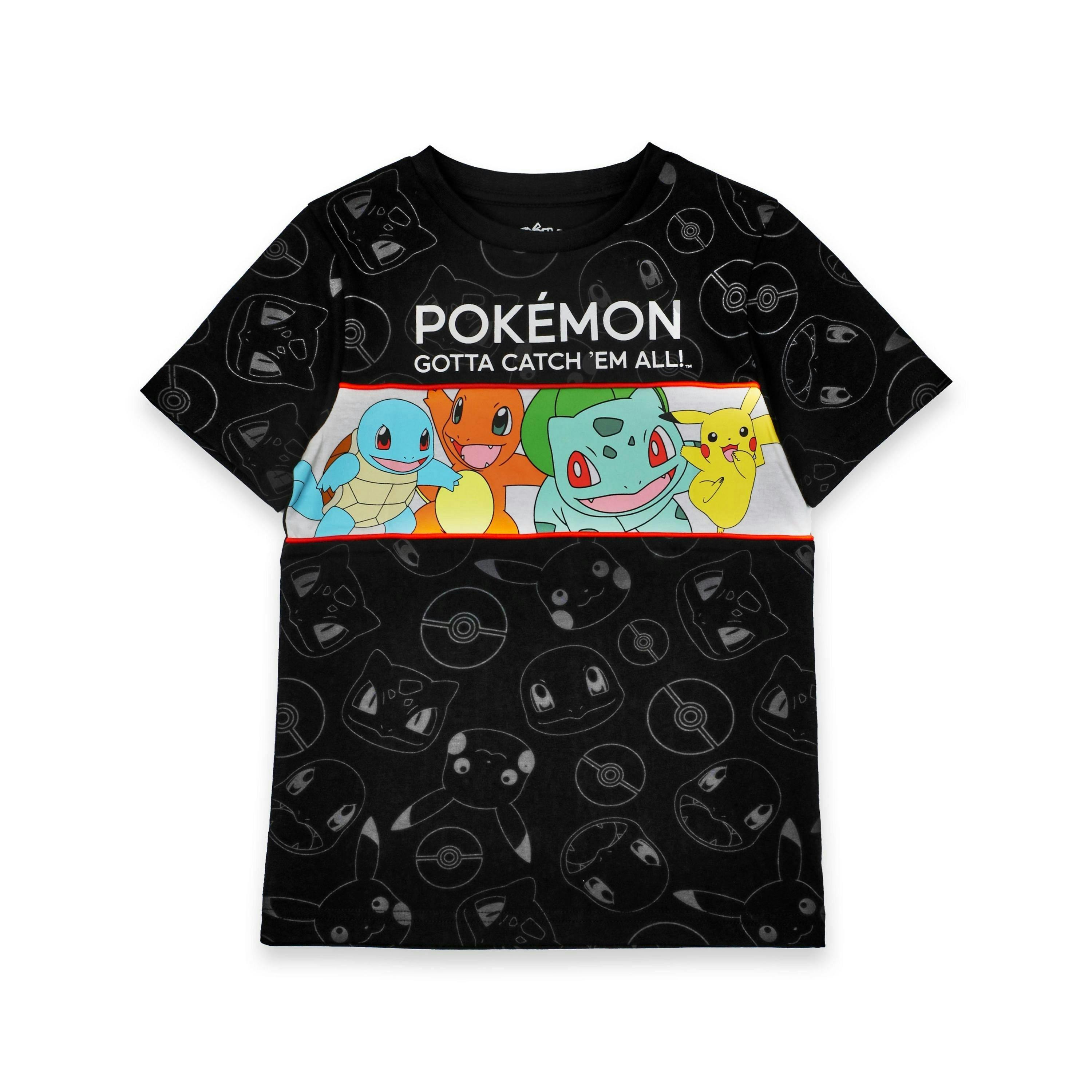 Pokemon Boys Black Multi Character Short Sleeved T-Shirt by Vanilla Underground , view 1 of 4