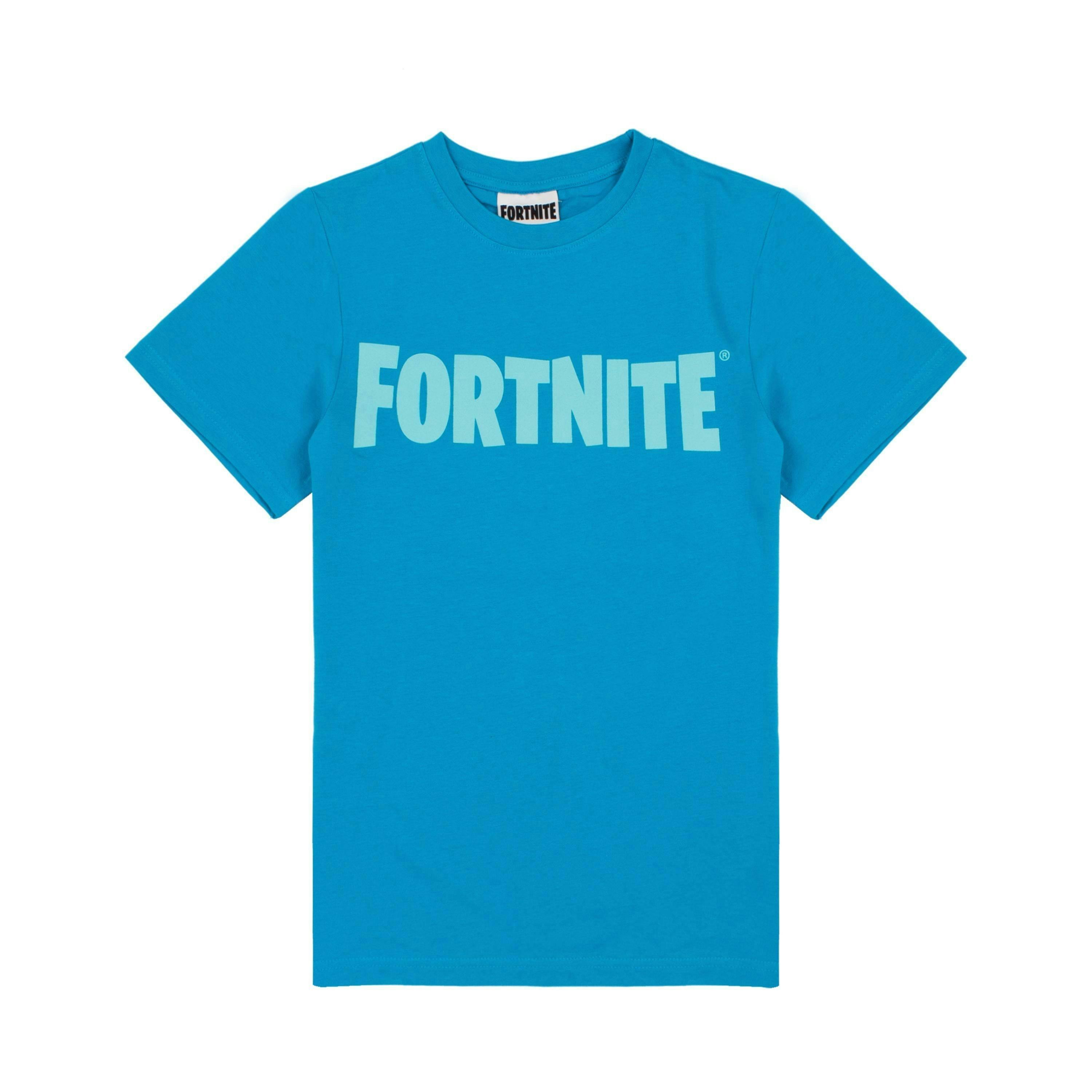 Fortnite Boys Blue Battle Royale Short Sleeved T-Shirt by Vanilla Underground , view 1 of 2