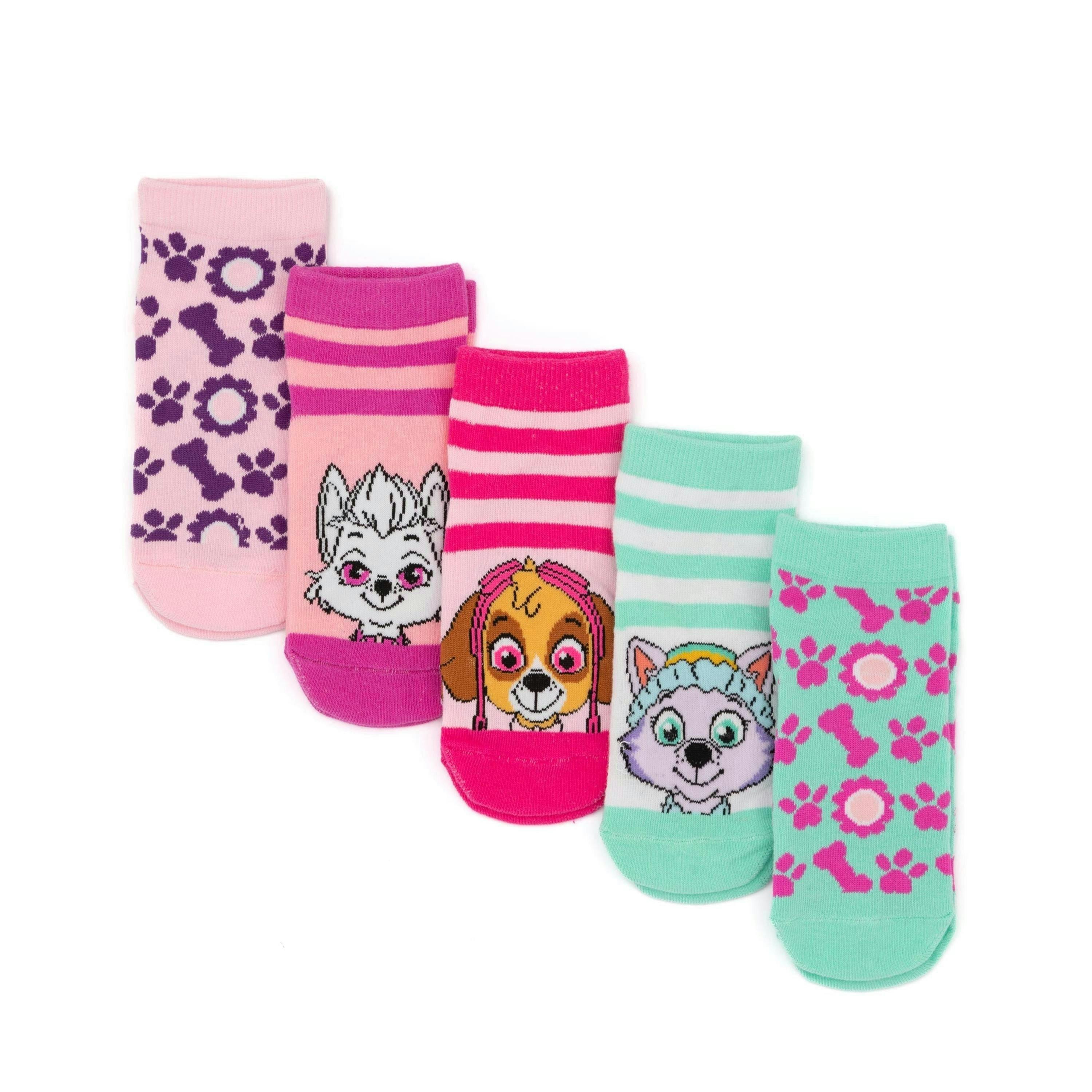 Paw Patrol Girls Multicoloured Everest , Skye & Sweetie Calf Socks Set of 5 by Vanilla Underground , view 1 of 4
