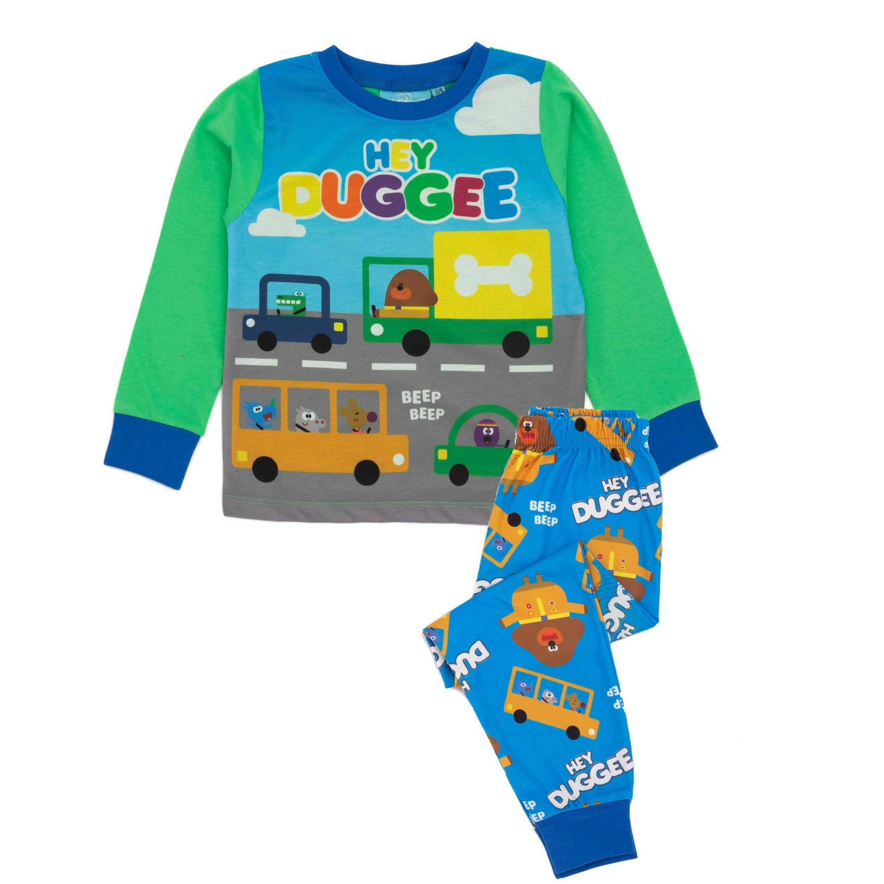 Hey Duggee Boys Green Character Long Sleeve Long Leg Pyjama Set by Vanilla Underground , view 1 of 6