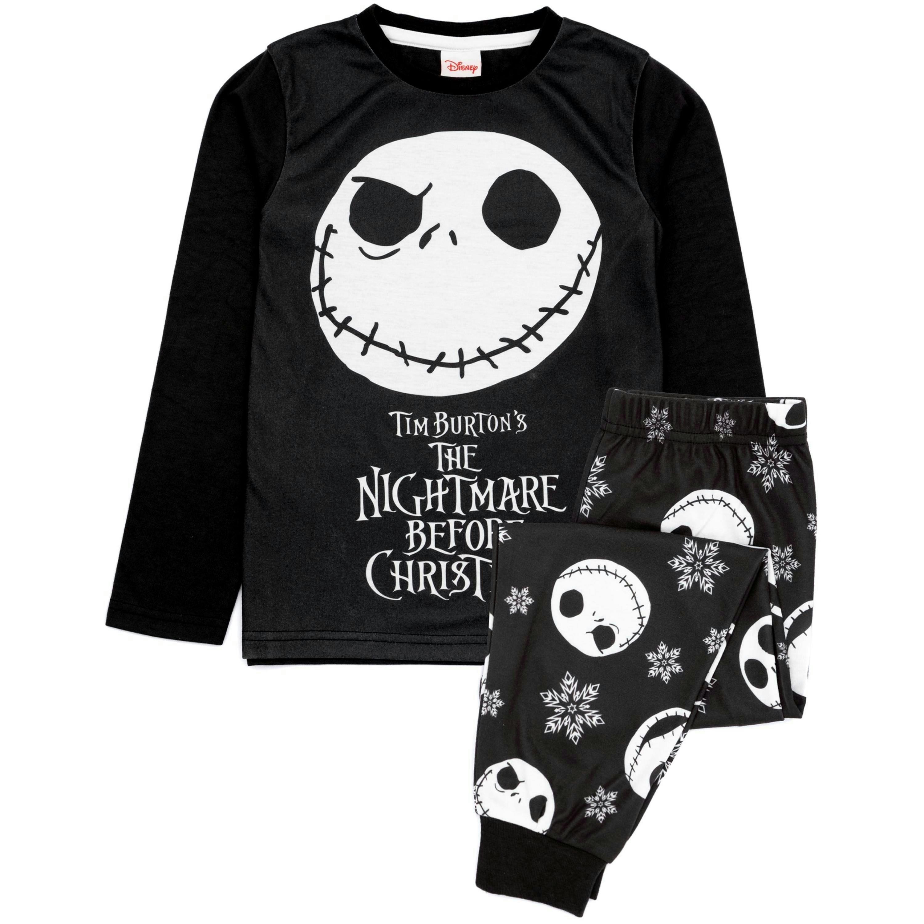 Disney The Nightmare Before Christmas Boys Multicoloured Jack Skellington Long Sleeve Long Leg Pyjama Set by Vanilla Underground , view 1 of 5
