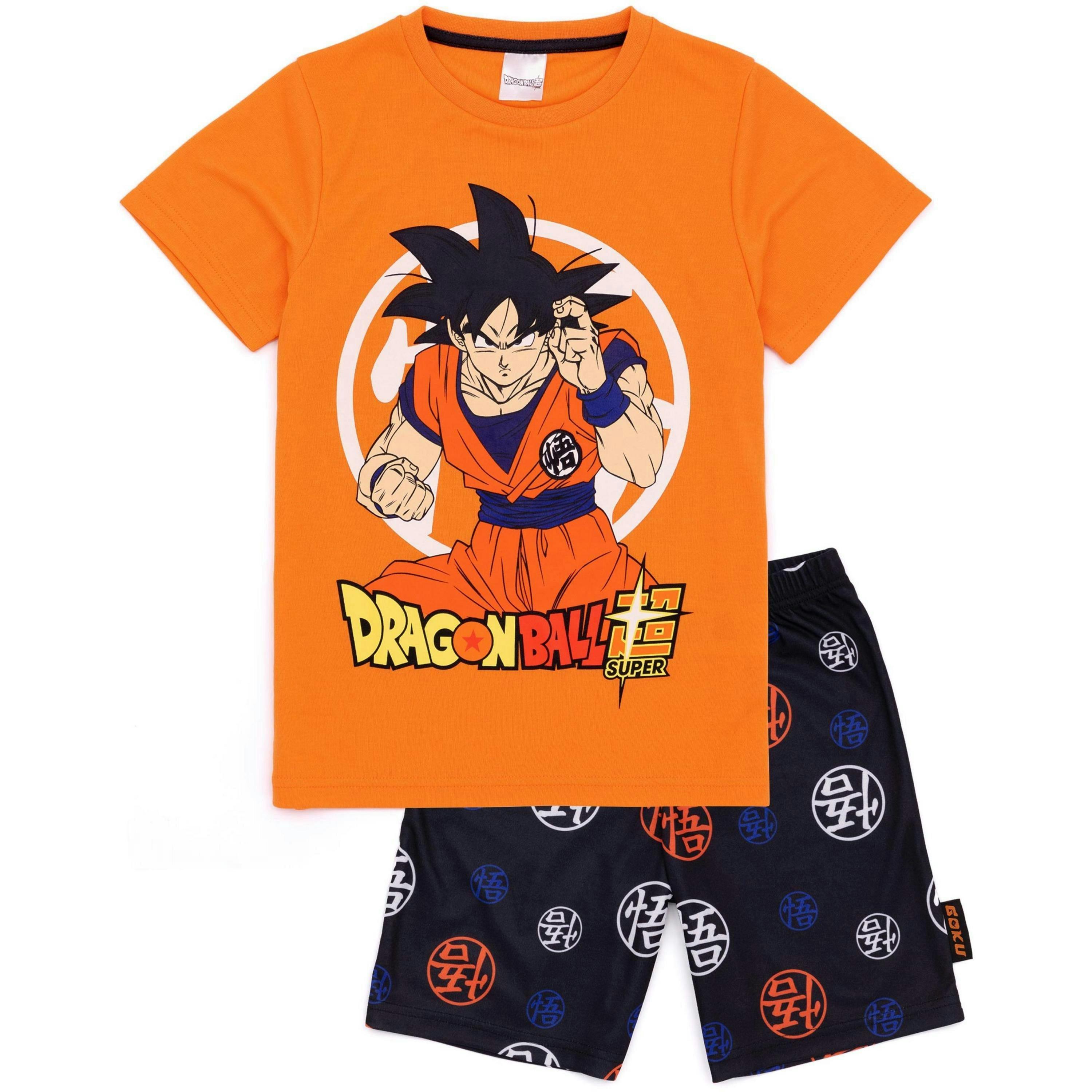 Dragon Ball Z Unisex Kids Orange Goku Short Sleeve Short Leg Pyjama Set by Vanilla Underground , view 1 of 6