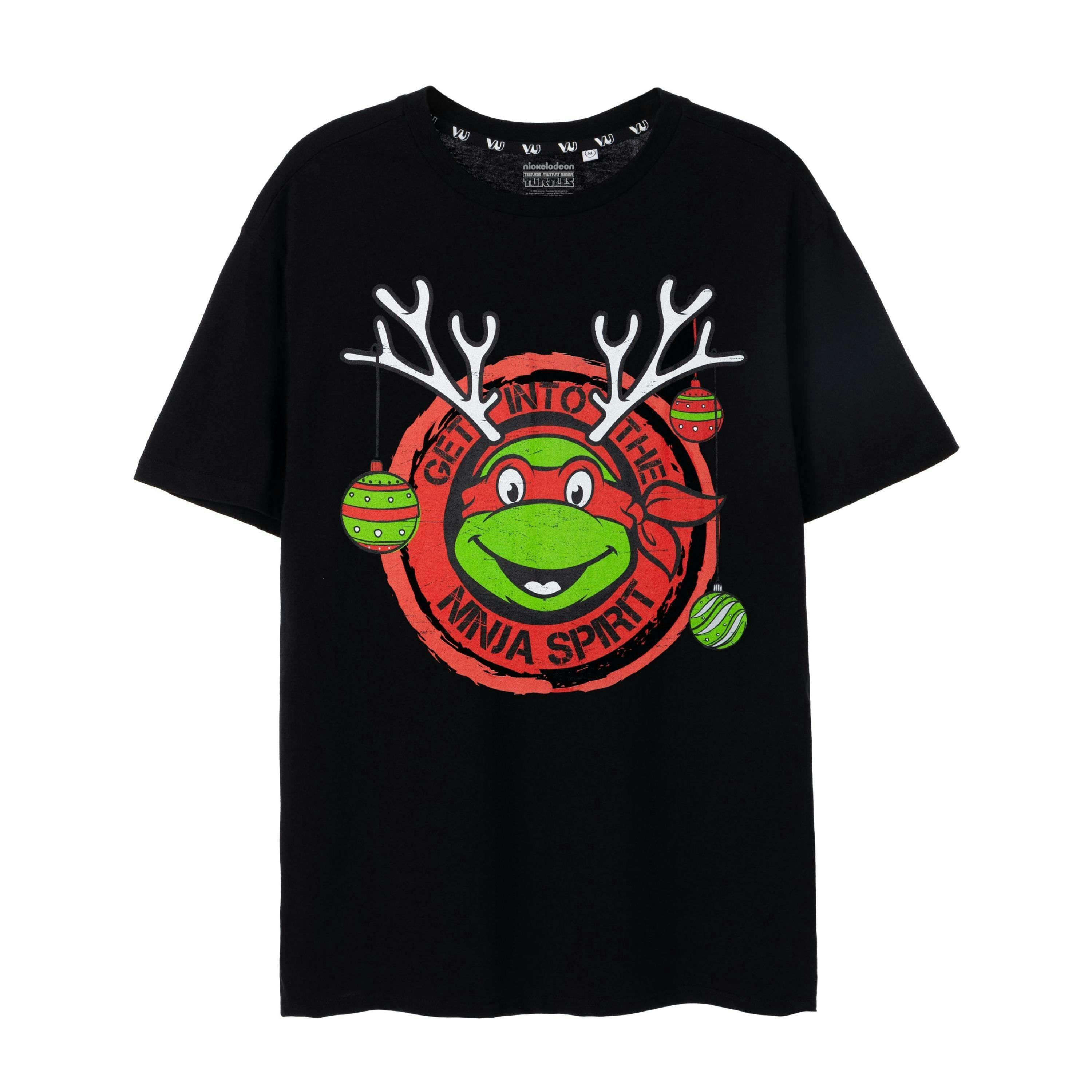 Teenage Mutant Ninja Turtles Mens Black Ninja Spirit Short Sleeved T-Shirt by Vanilla Underground , view 1 of 6