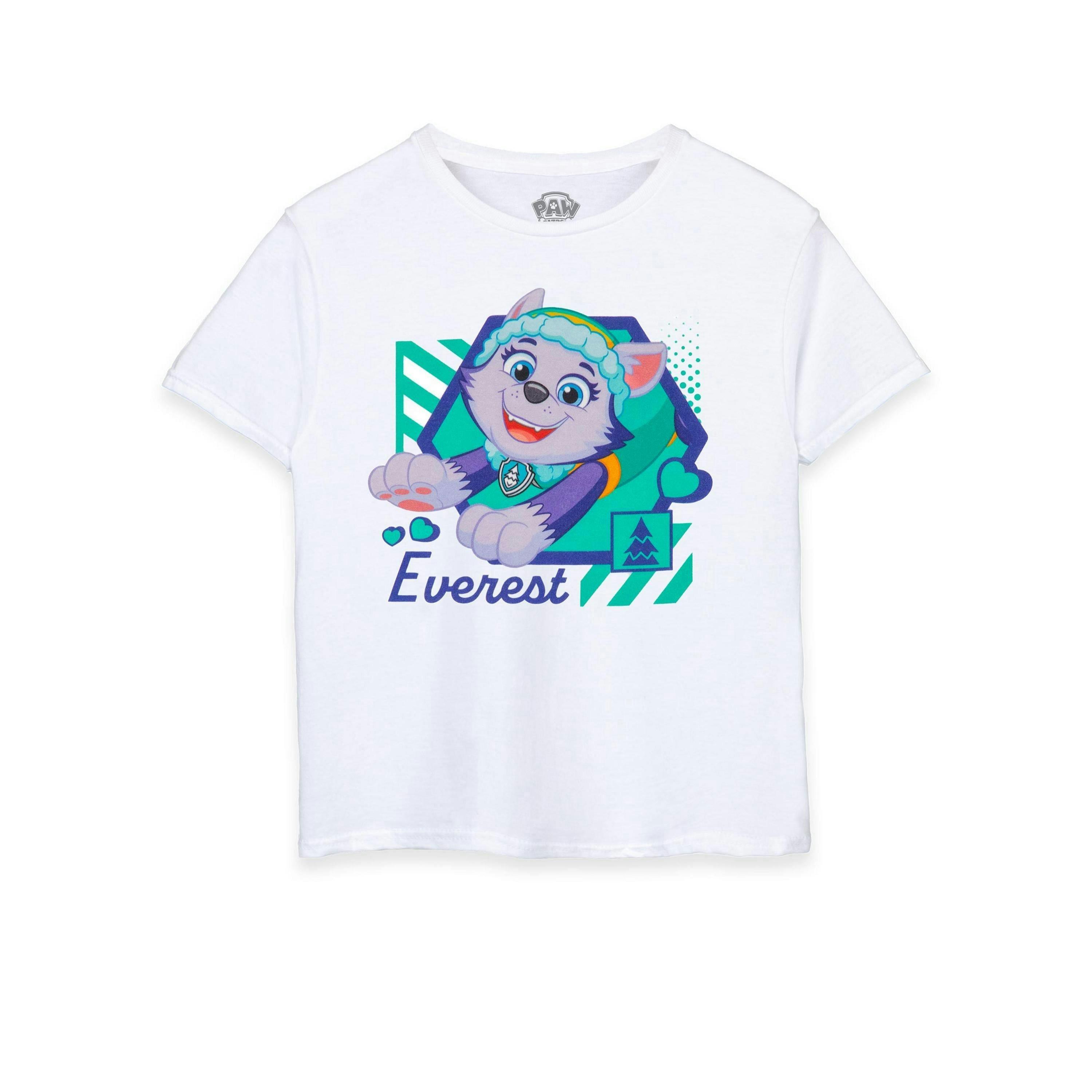 Paw Patrol Girls White Everest Short Sleeved T-Shirt by Vanilla Underground , view 1 of 6