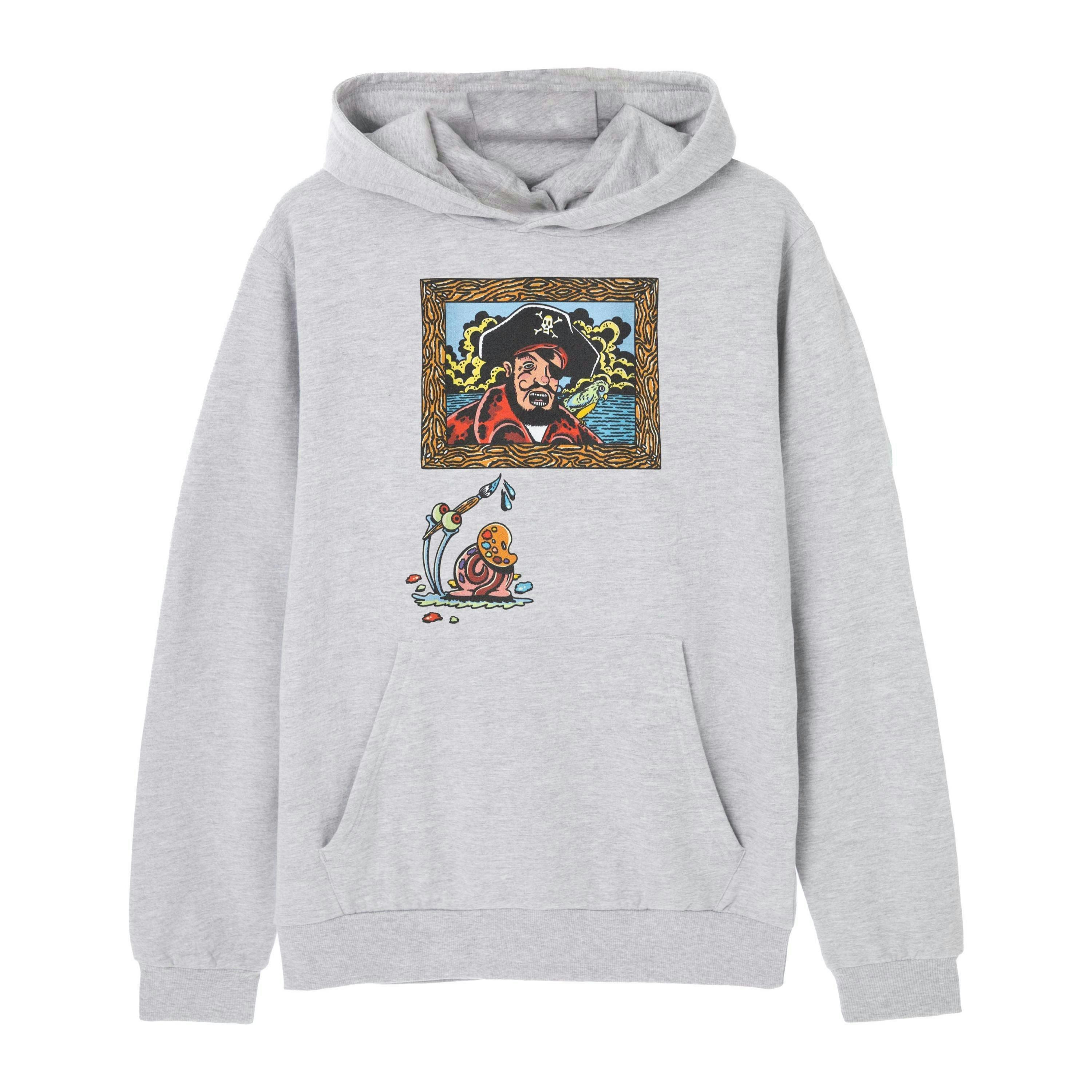 SpongeBob SquarePants Mens Grey Artistic Gary Hoodie by Vanilla Underground , view 1 of 6