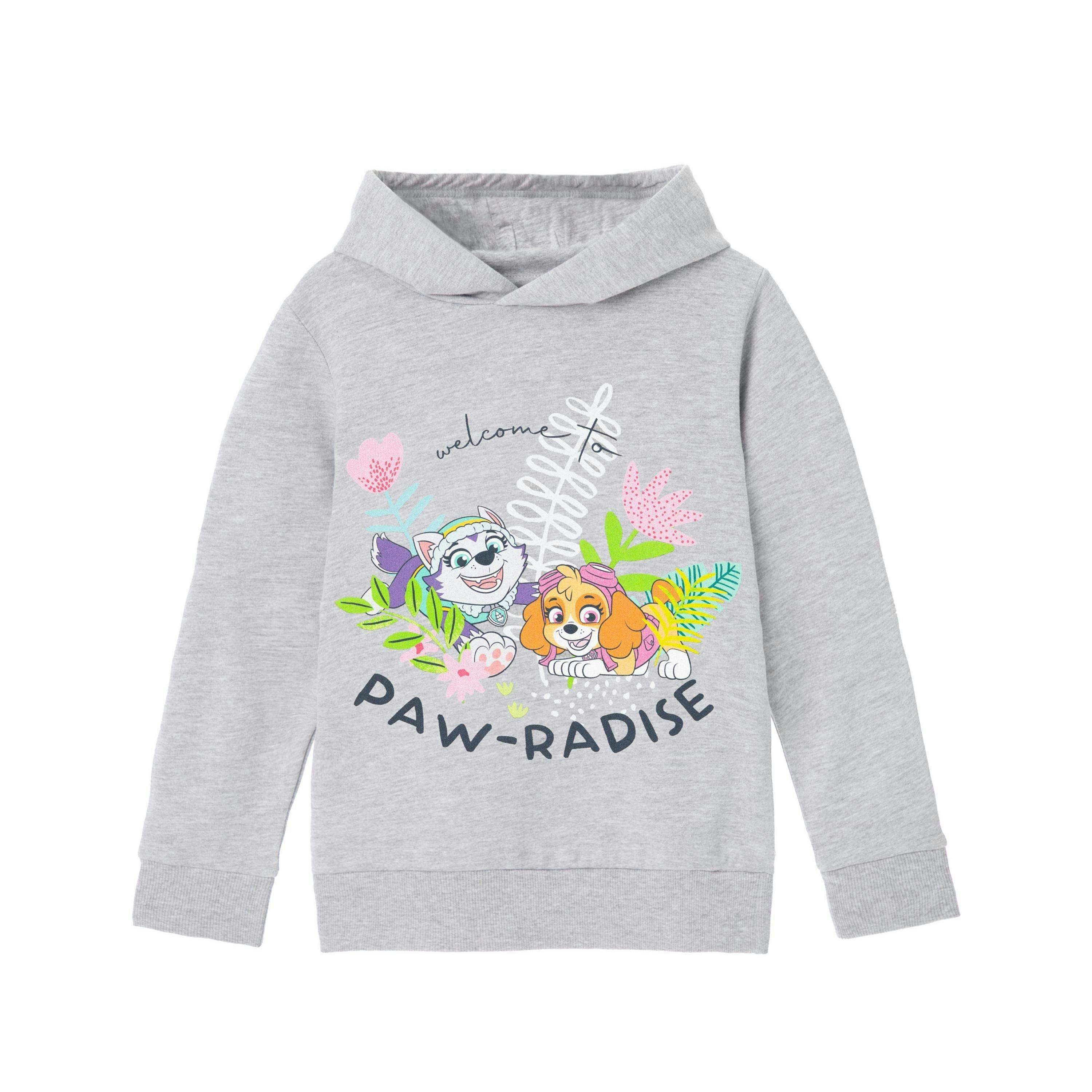 Paw Patrol Girls Grey Paw-adise Hoodie by Vanilla Underground , view 1 of 6