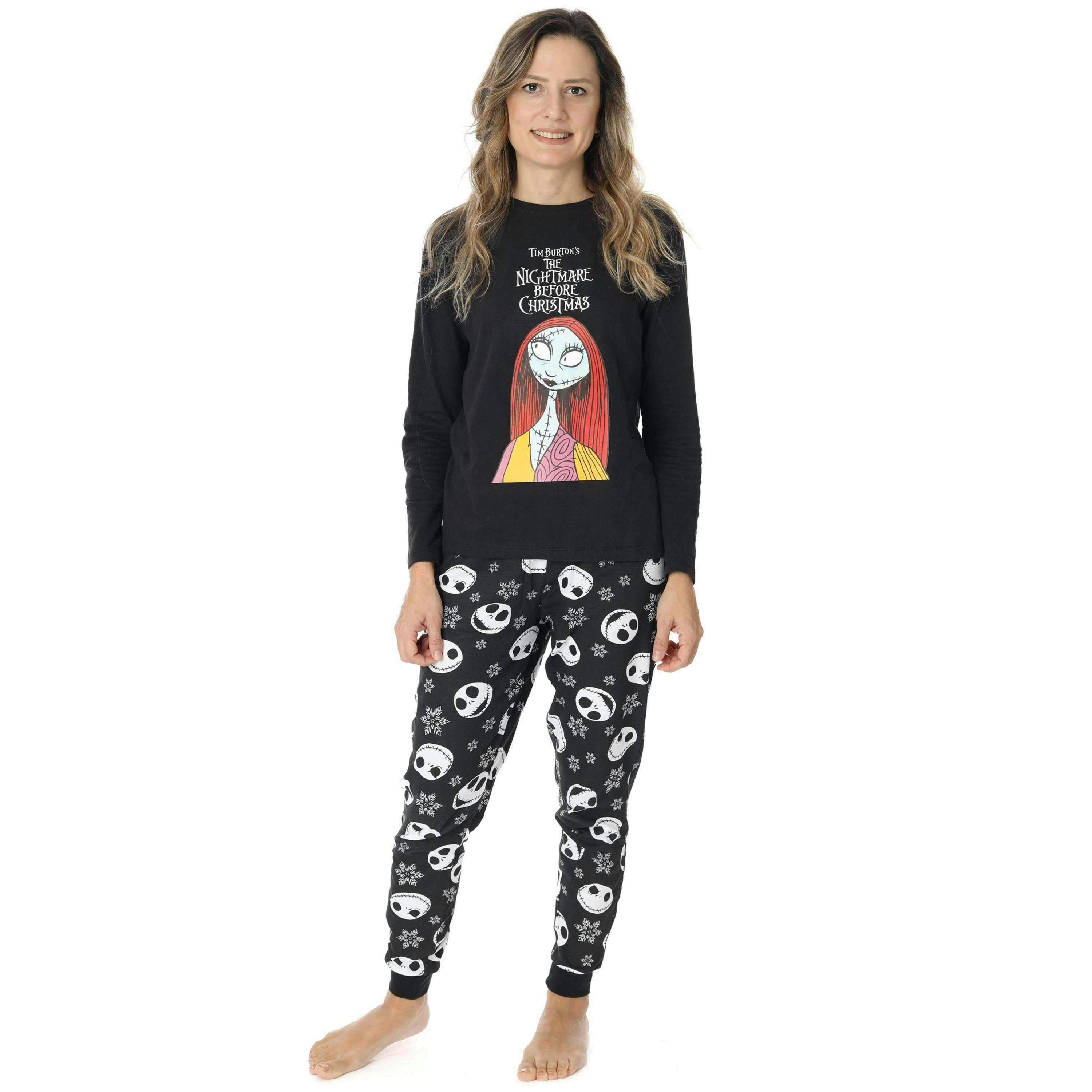 Disney The Nightmare Before Christmas WomensMulticoloured Long Sleeve Long Leg Pyjama Set by Vanilla Underground , view 1 of 5