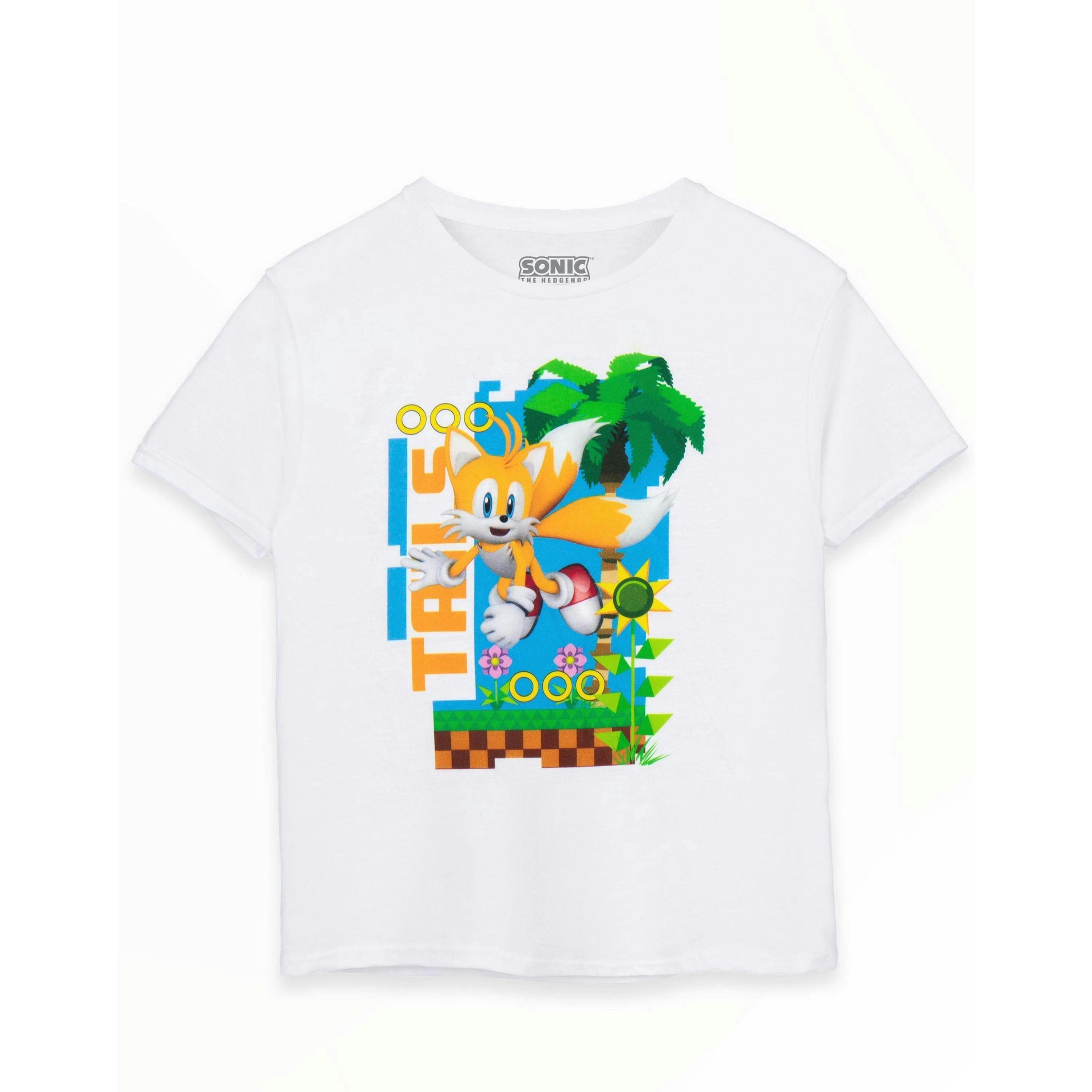 Sonic the Hedgehog Unisex Kids White Tails Short Sleeved T-Shirt by Vanilla Underground , view 1 of 6