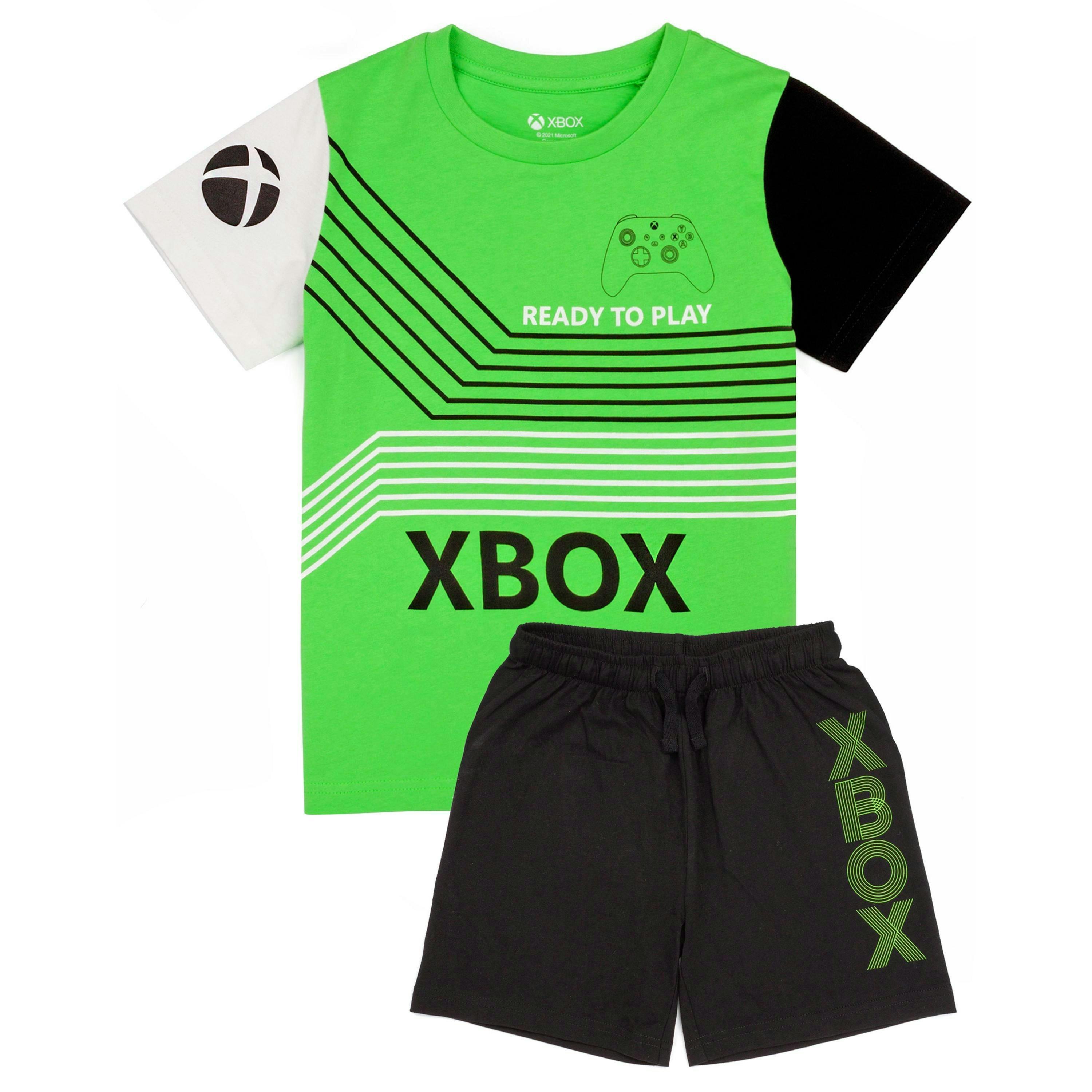 Xbox Boys Green Game Console Short Sleeve Short Leg Pyjama Set [dis] by Vanilla Underground , view 1 of 6