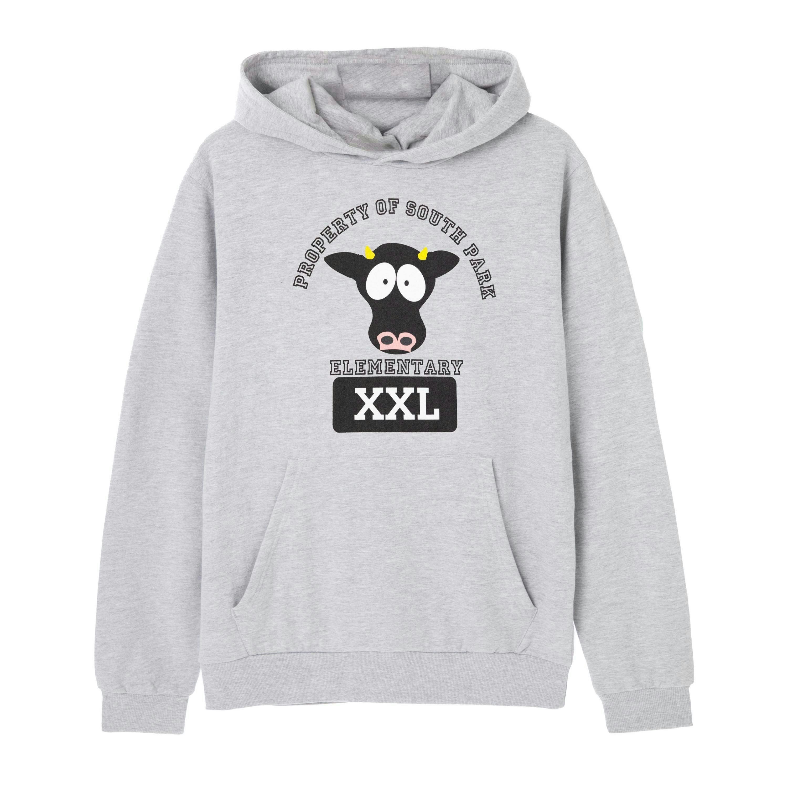 South Park Mens Grey Cow Hoodie by Vanilla Underground , view 1 of 6