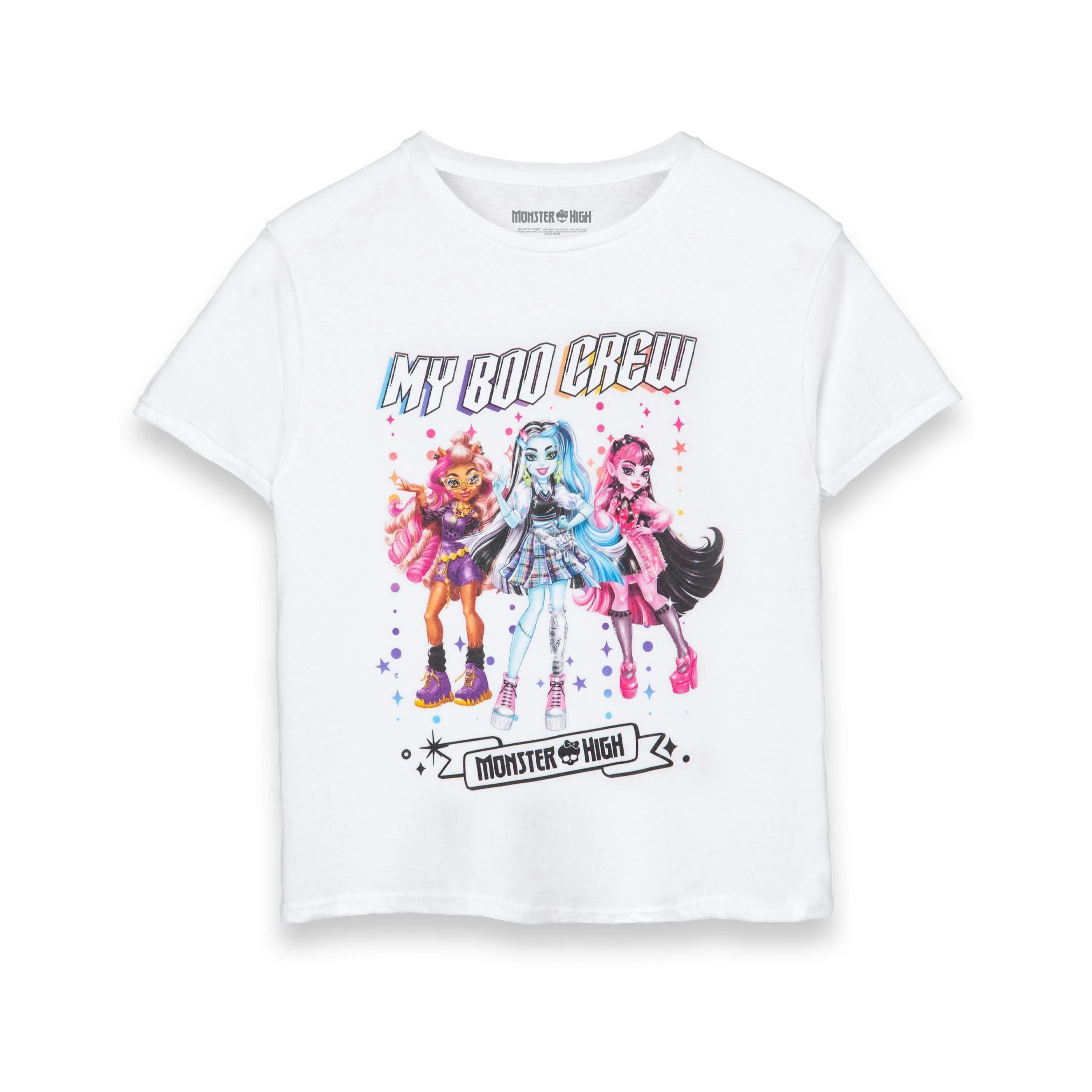 Monster High Girls White Boo Crew Short Sleeved T-Shirt by Vanilla Underground , view 1 of 5