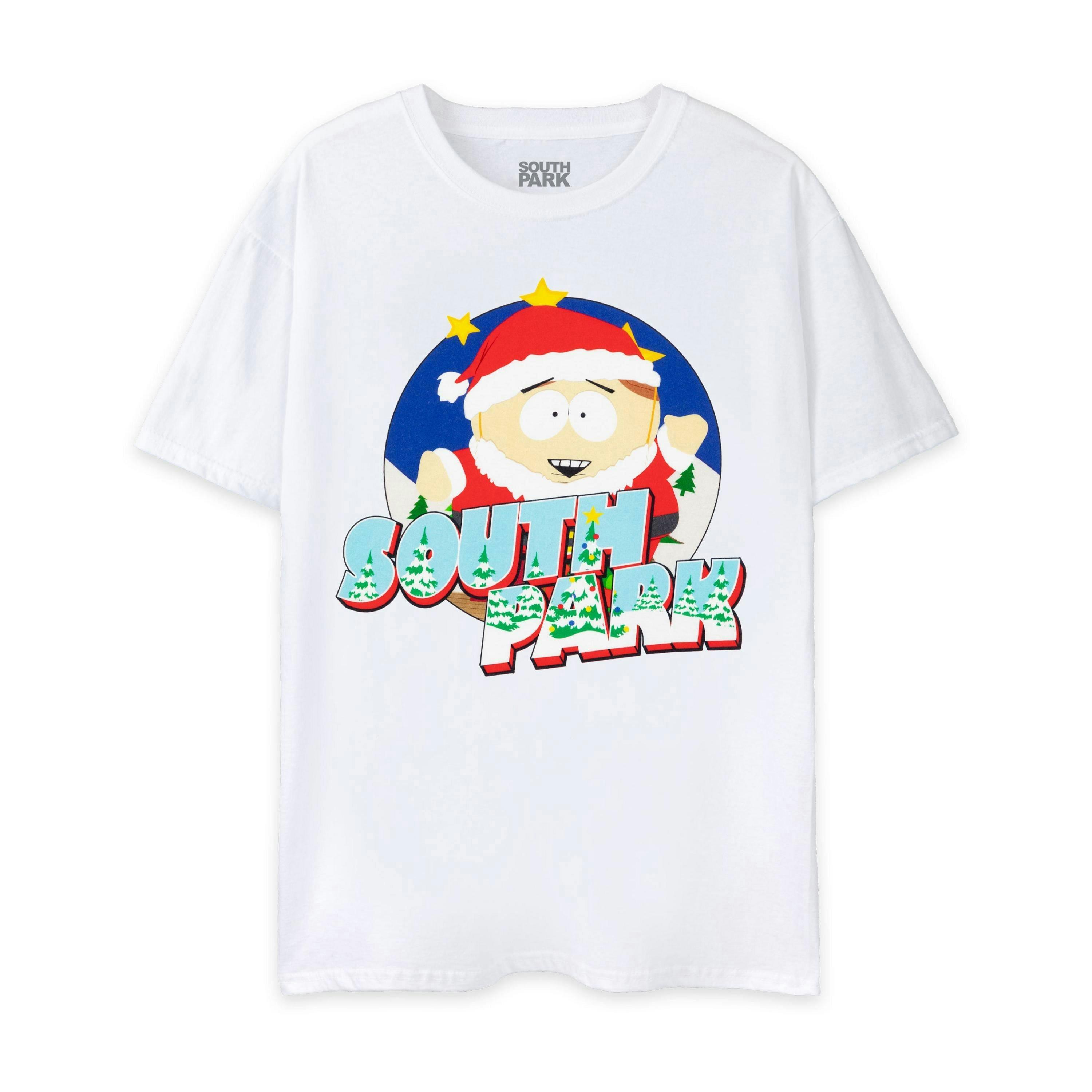 South Park Mens White Cartman Santa Short Sleeved T-Shirt by Vanilla Underground , view 1 of 6