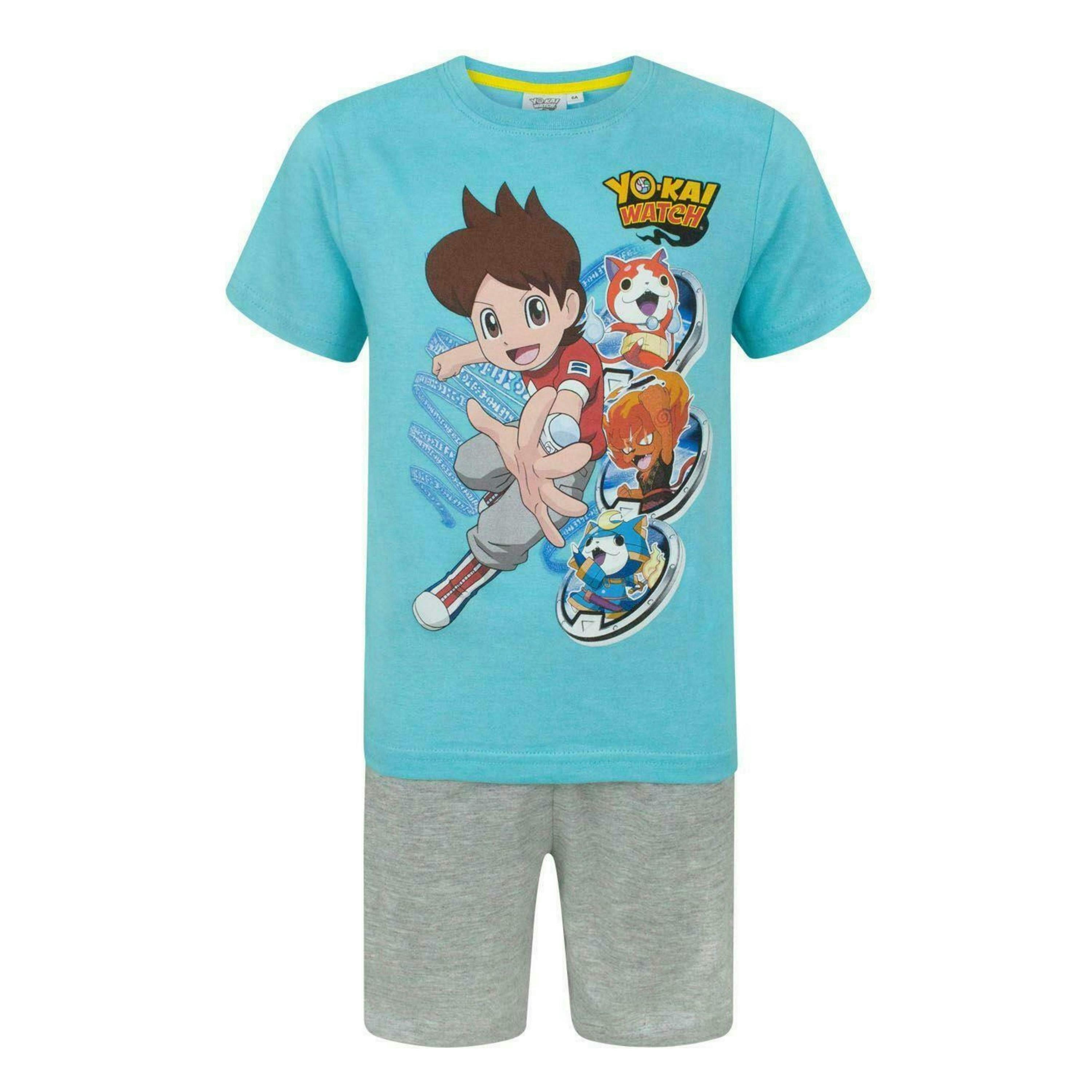 Yo Kai Watch Boys Blue Yo-Kai Watch Short Sleeve Short Leg Pyjama Set by Vanilla Underground , view 1 of 1