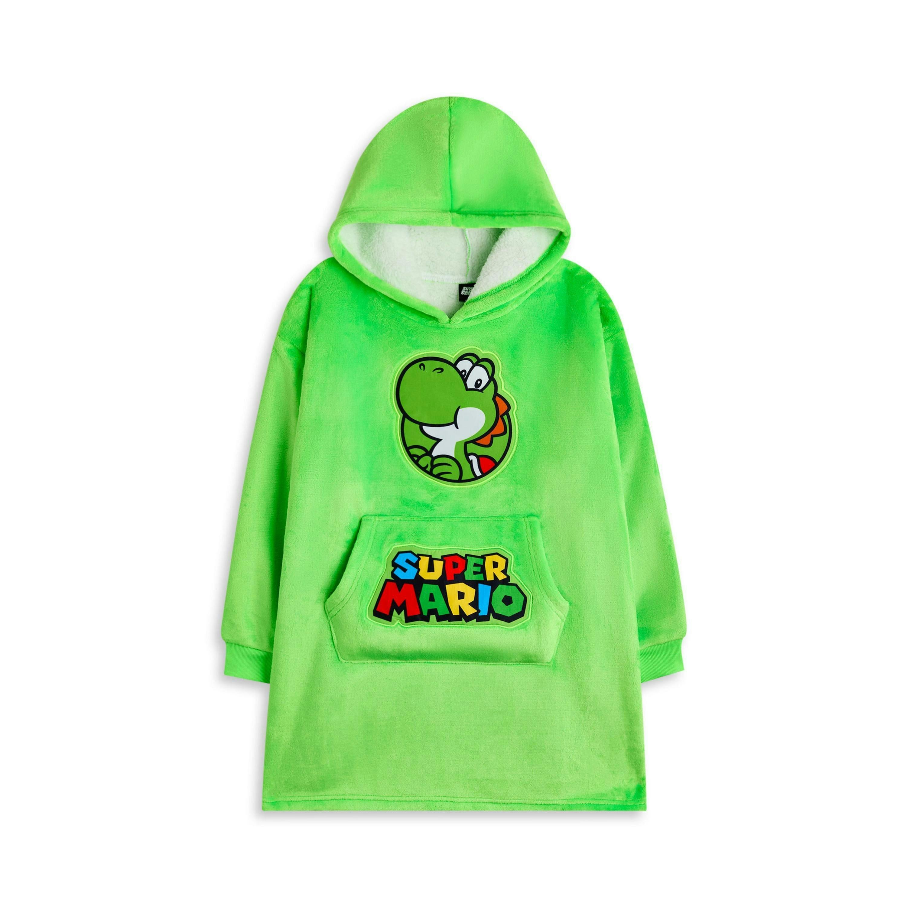 Nintendo Unisex Kids Green Yoshi Blanket Hoodie by Vanilla Underground , view 1 of 6