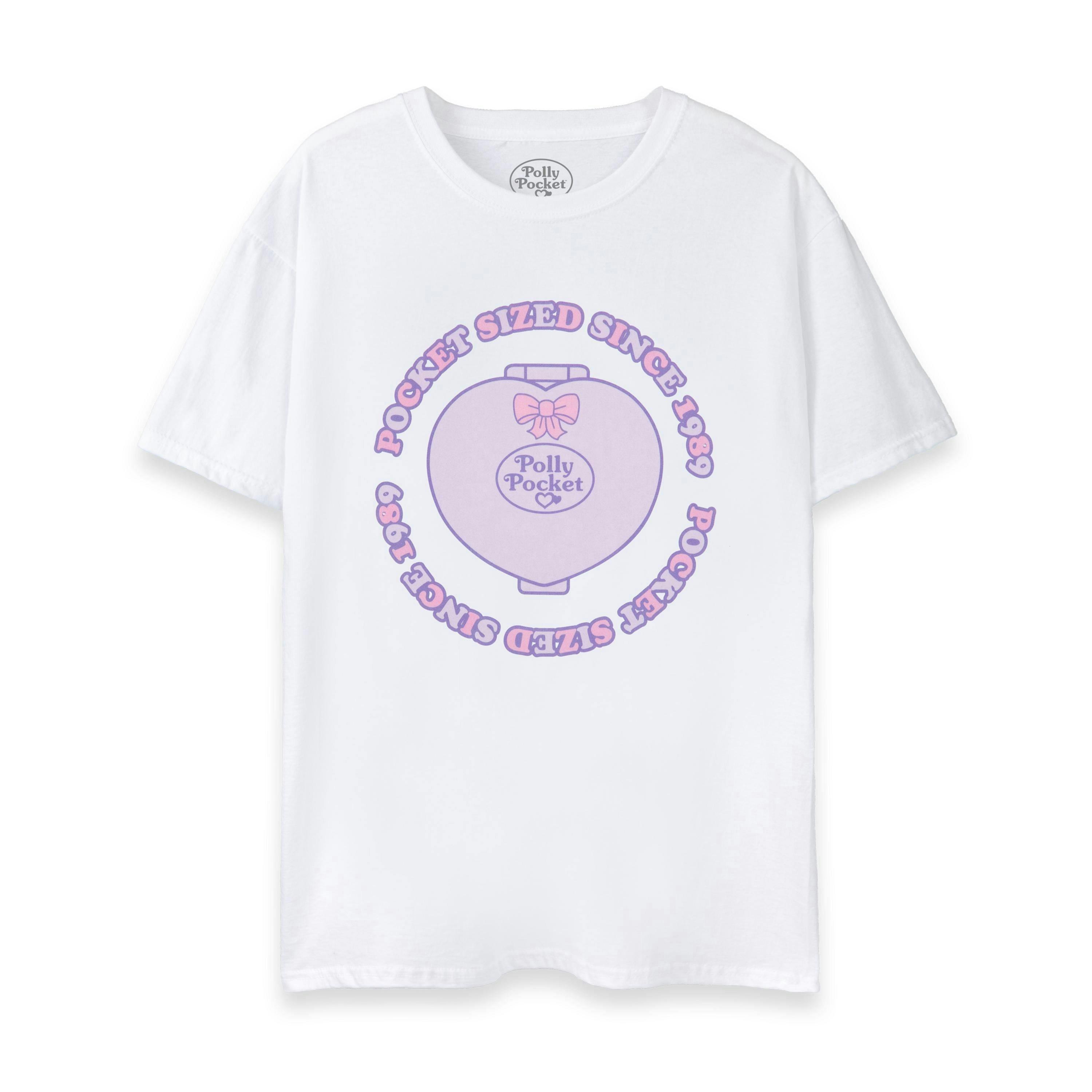 Polly Pocket Womens White Pocket Sized Short Sleeved T-Shirt by Vanilla Underground , view 1 of 4