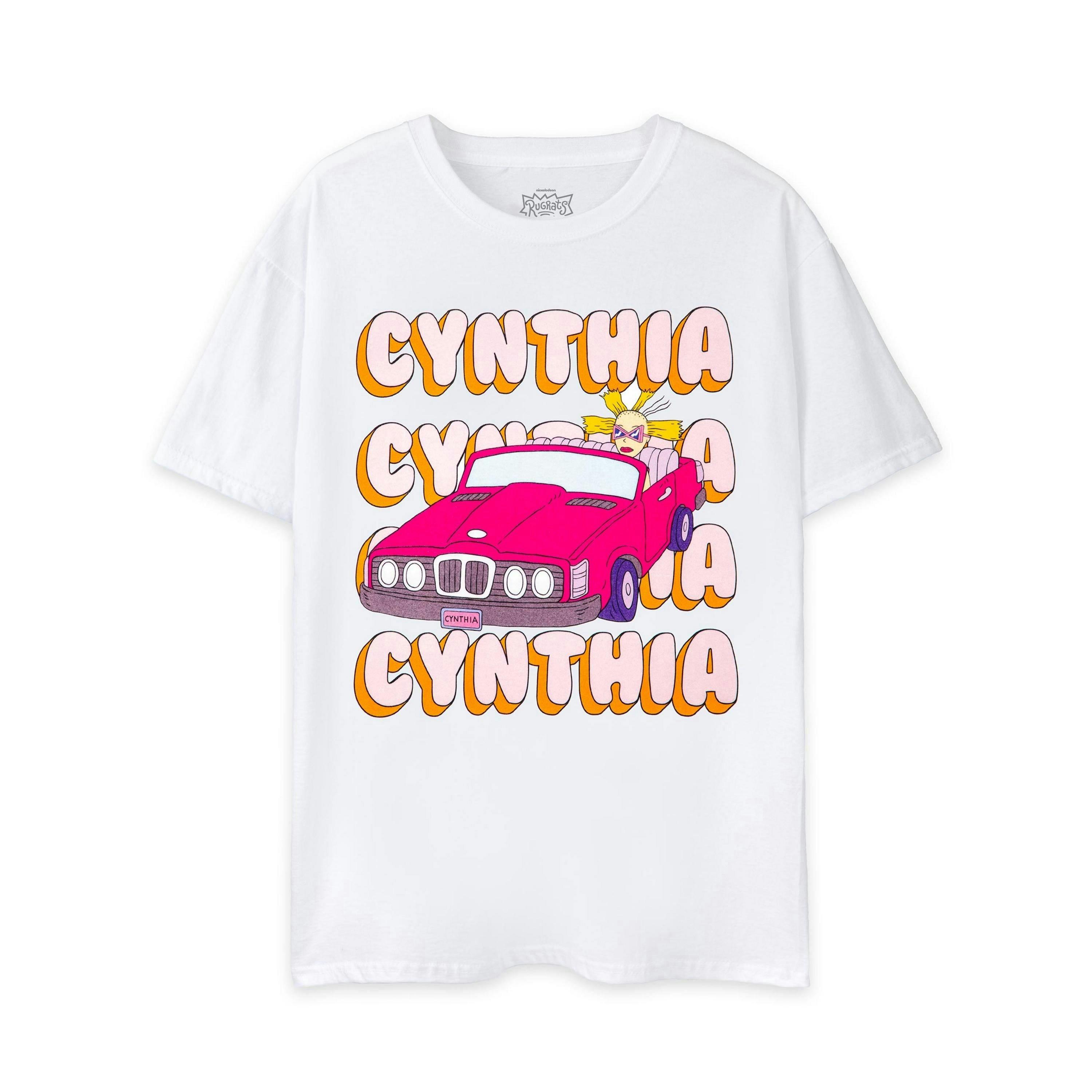 Rugrats Womens White Cynthia Car Short Sleeved T-Shirt by Vanilla Underground , view 1 of 6