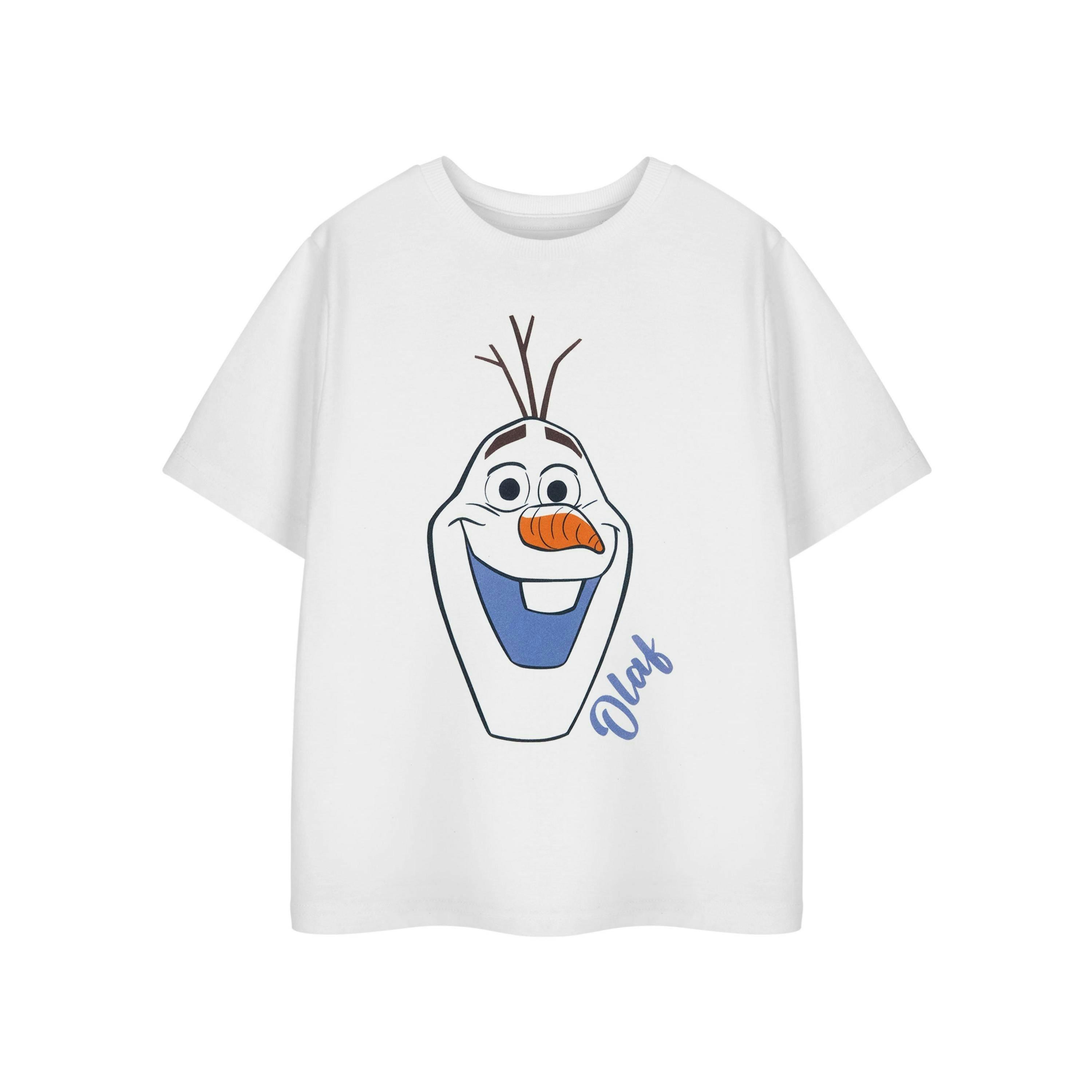Disney Girls White Olaf Short Sleeved T-Shirt by Vanilla Underground , view 1 of 3