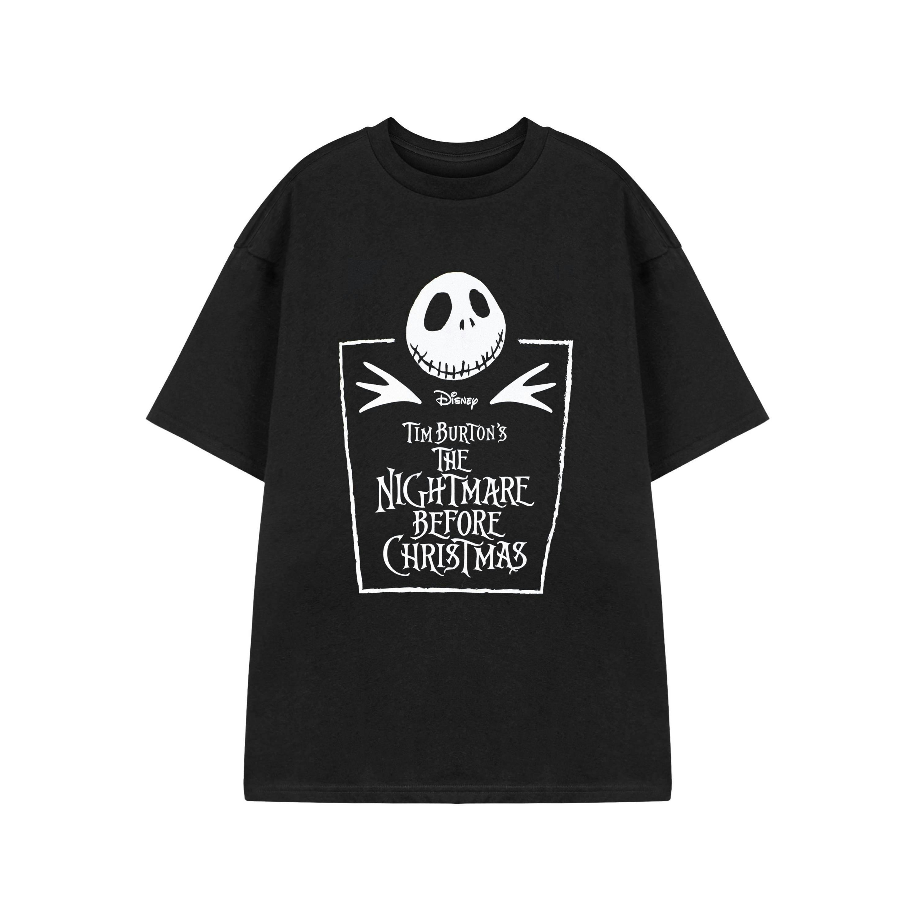 Disney The Nightmare Before Christmas Boys Black Coffin Short Sleeved T-Shirt by Vanilla Underground , view 1 of 3