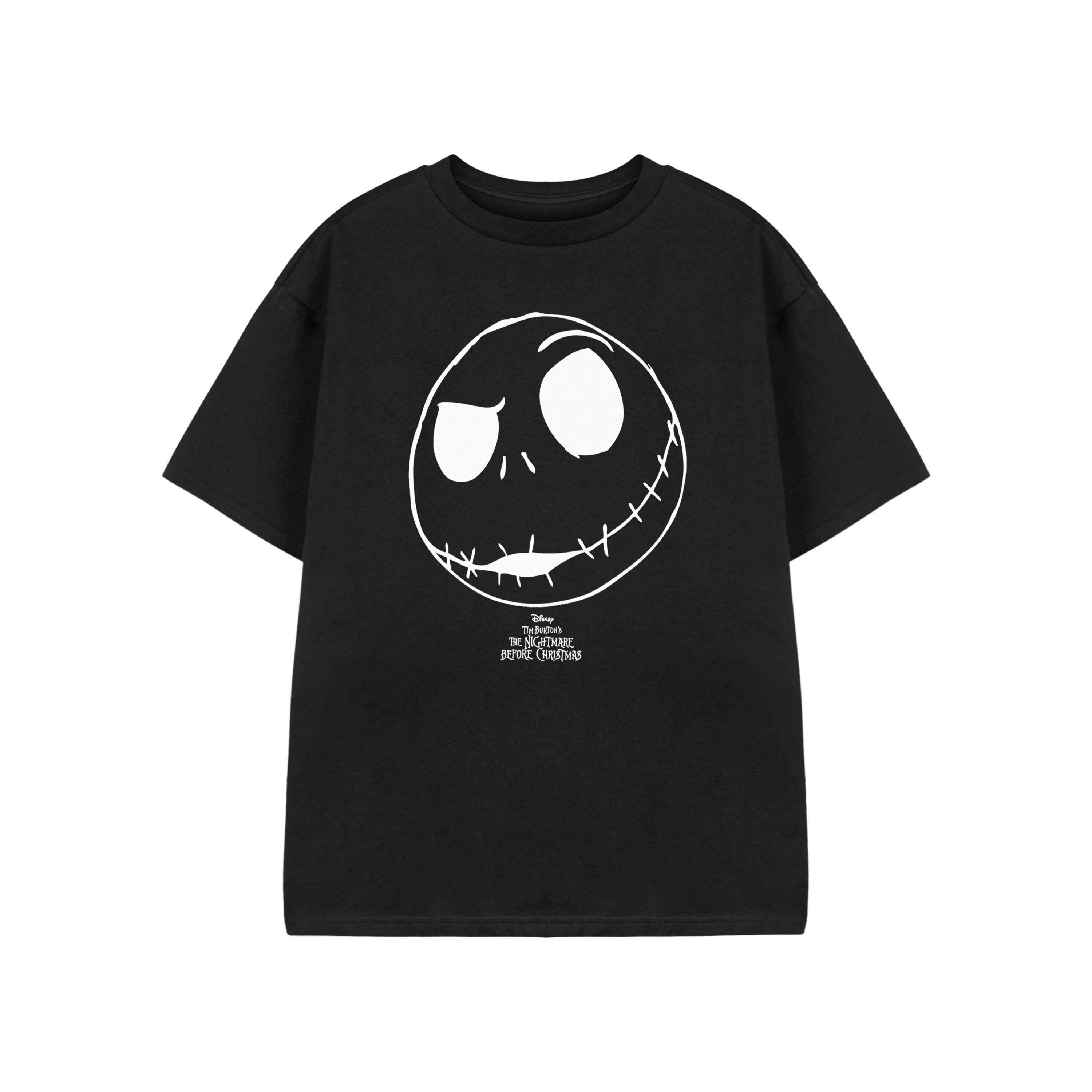 Disney The Nightmare Before Christmas Boys Black Kids Jack Short Sleeved T-Shirt by Vanilla Underground , view 1 of 3