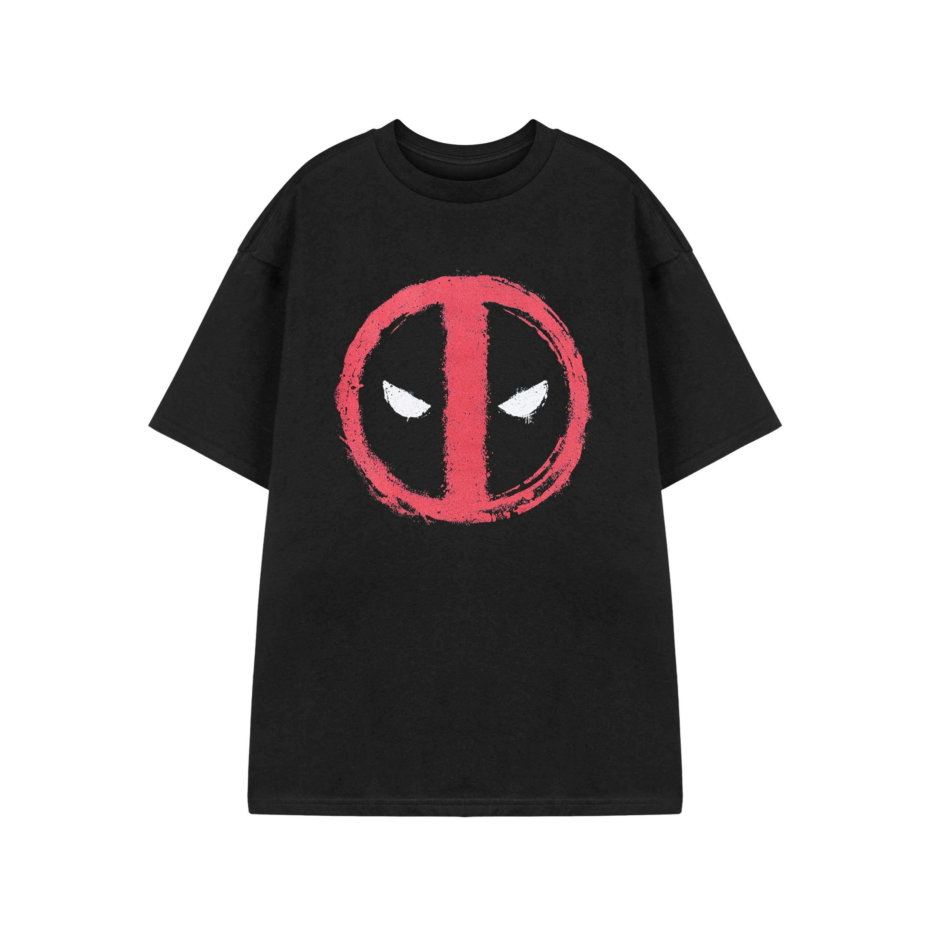 Marvel Mens Black Face T-shirt Short Sleeved T-Shirt by Vanilla Underground , view 1 of 3