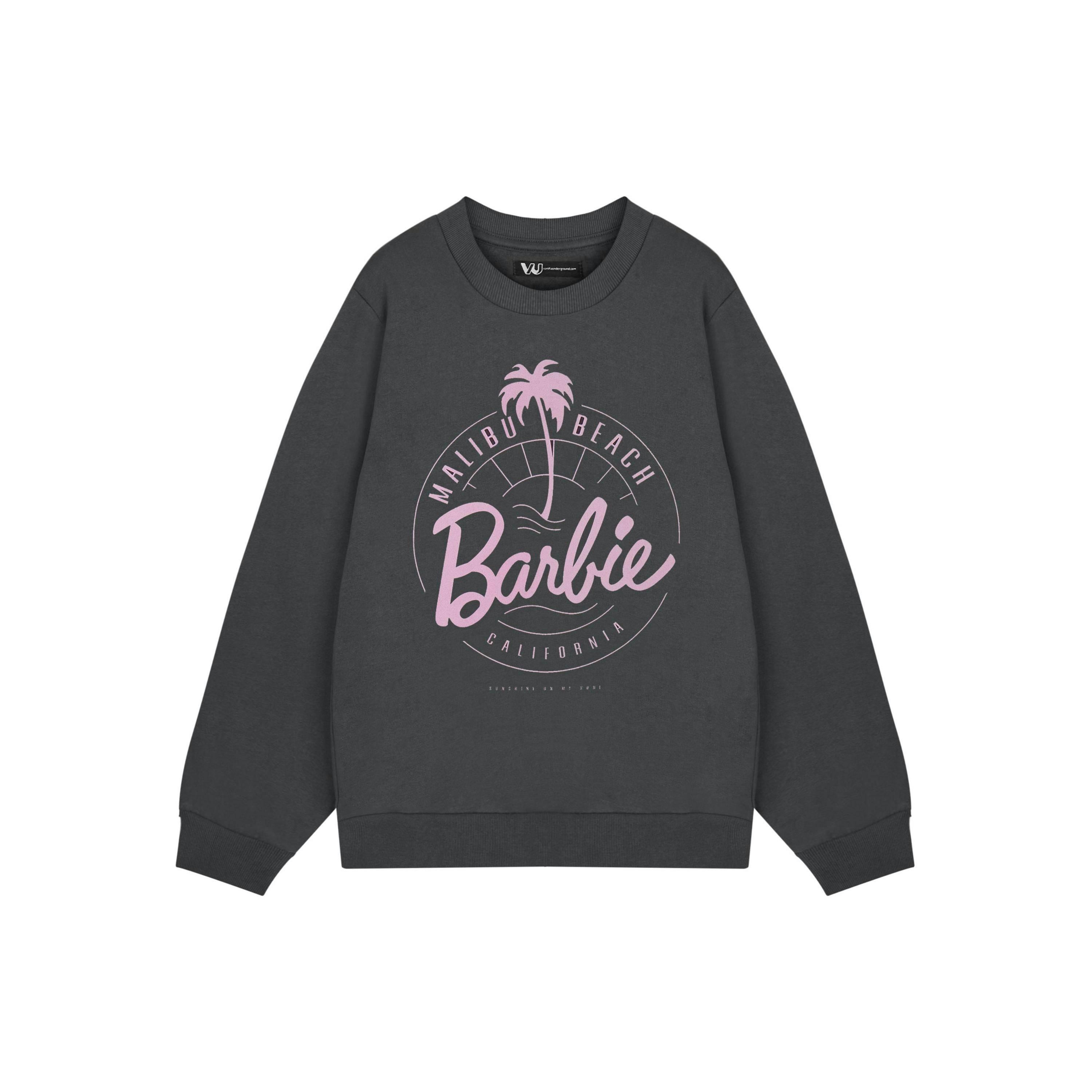 Barbie Womens Grey Malibu Beach Sweatshirt by Vanilla Underground , view 1 of 5
