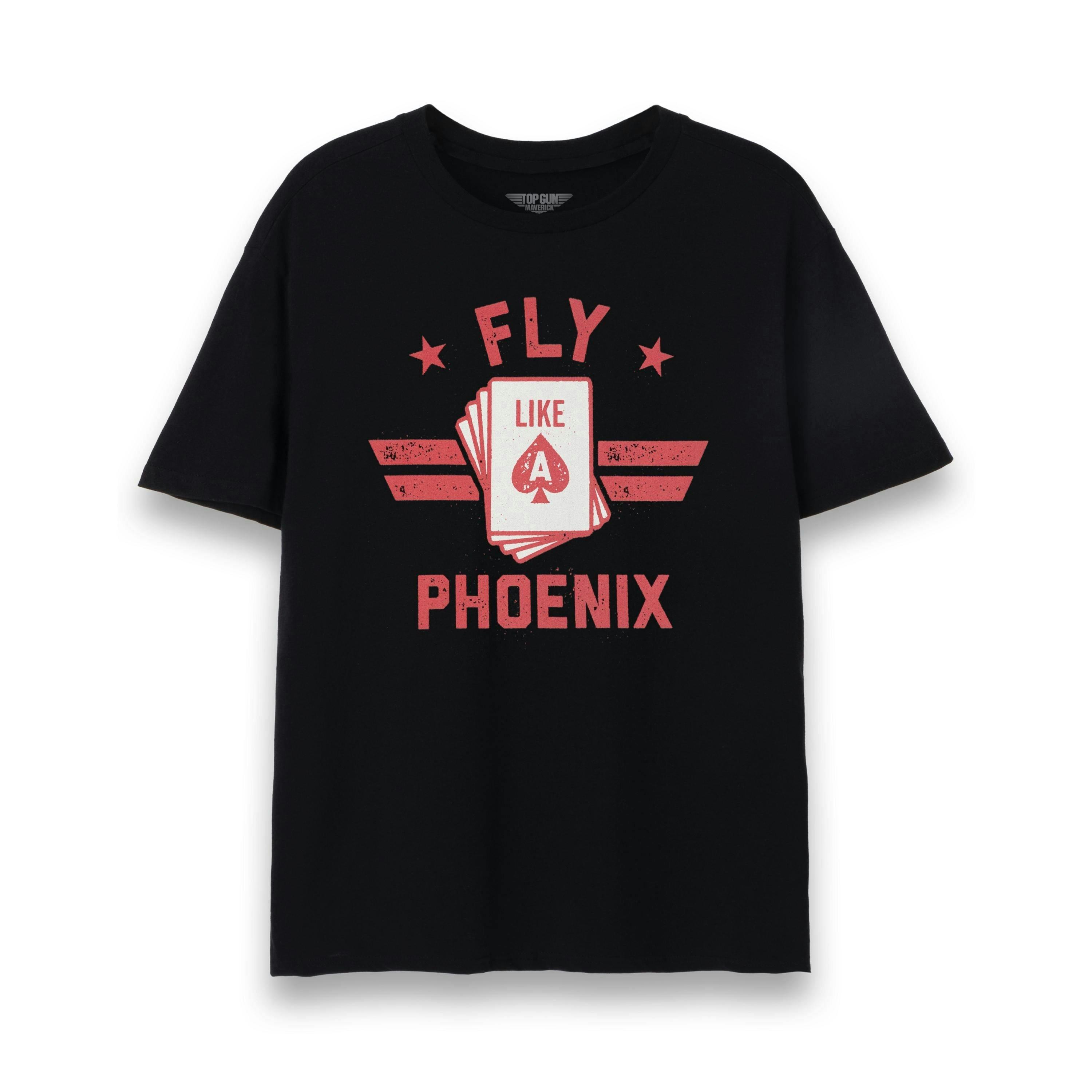 Top Gun: Maverick Mens Black Natasha Trace Aka Pheonix Short Sleeved T-Shirt by Vanilla Underground , view 1 of 4