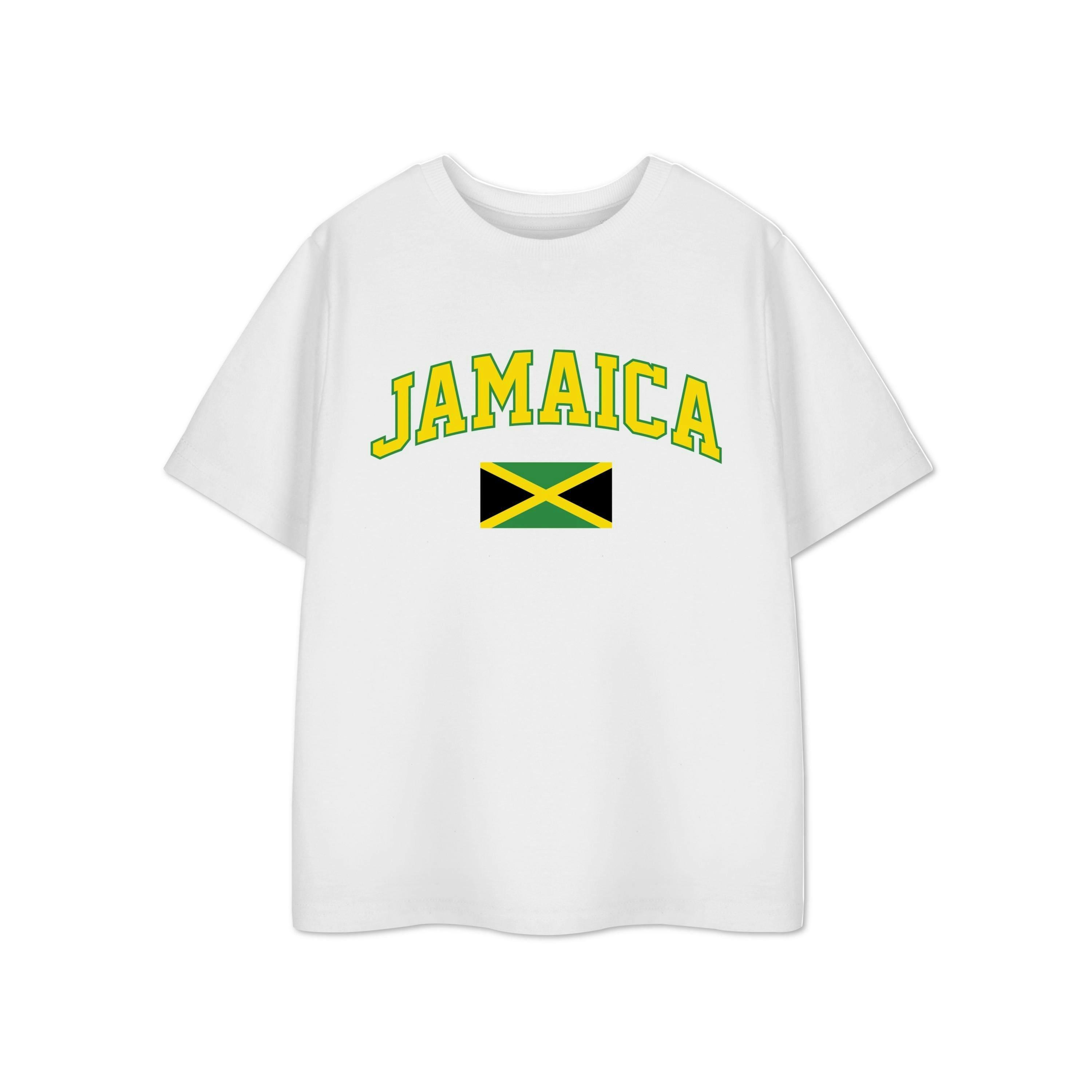Show Me The Merch Unisex Kids White Jamaica Short Sleeved T-Shirt by Vanilla Underground , view 1 of 1