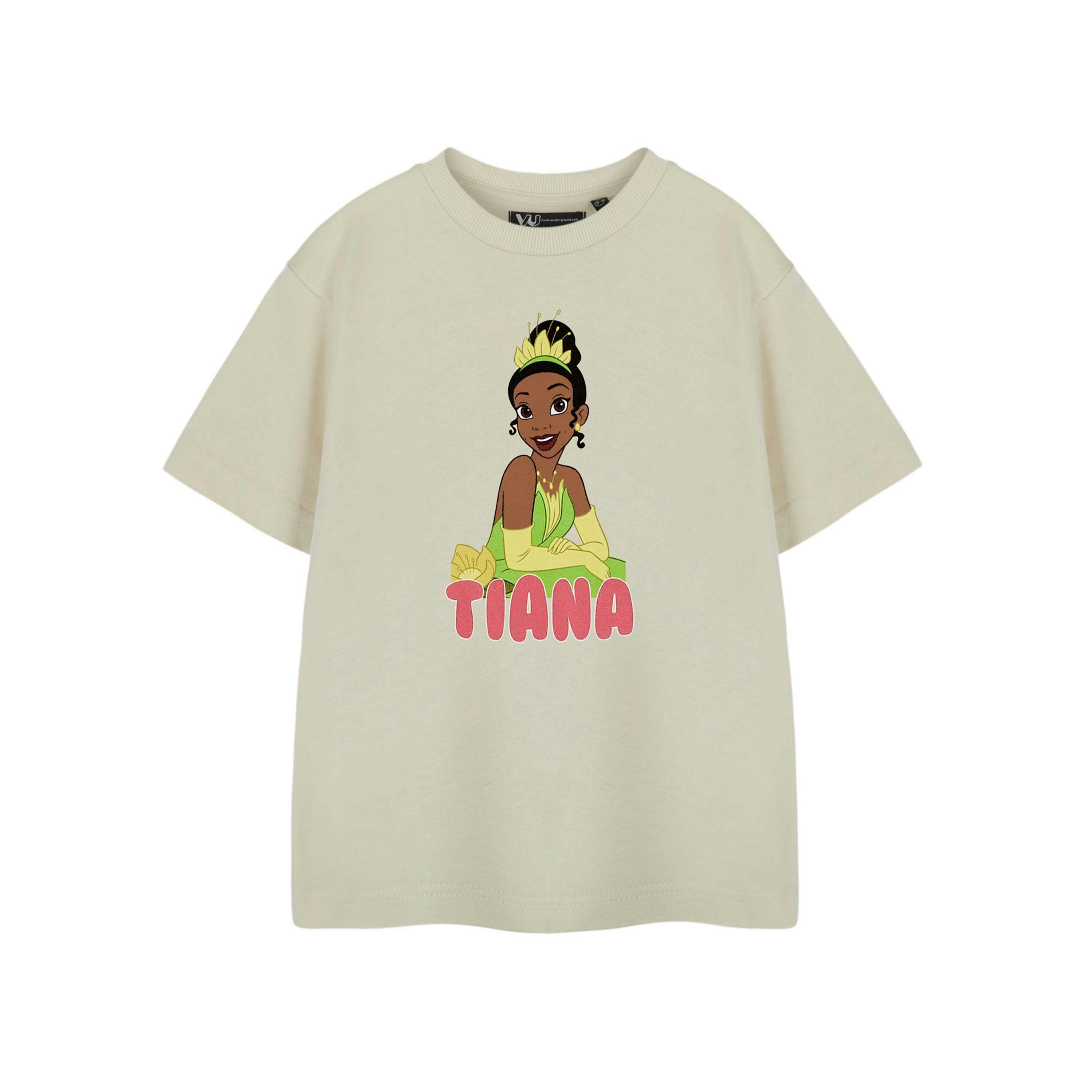 Disney Girls Beige Tiana Short Sleeved T-Shirt by Vanilla Underground , view 1 of 4