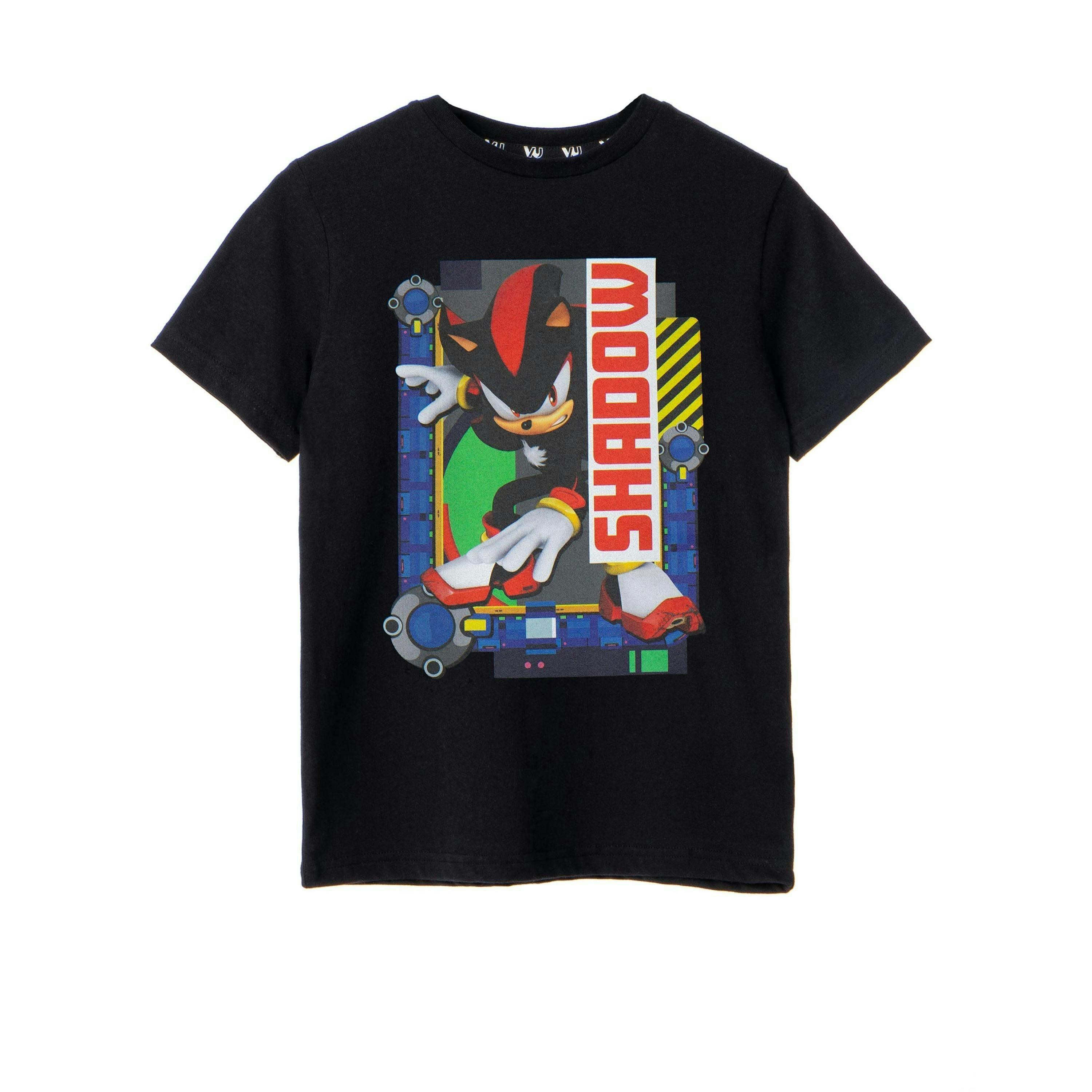 Sonic the Hedgehog Boys Black Shadow Short Sleeved T-Shirt by Vanilla Underground , view 1 of 6