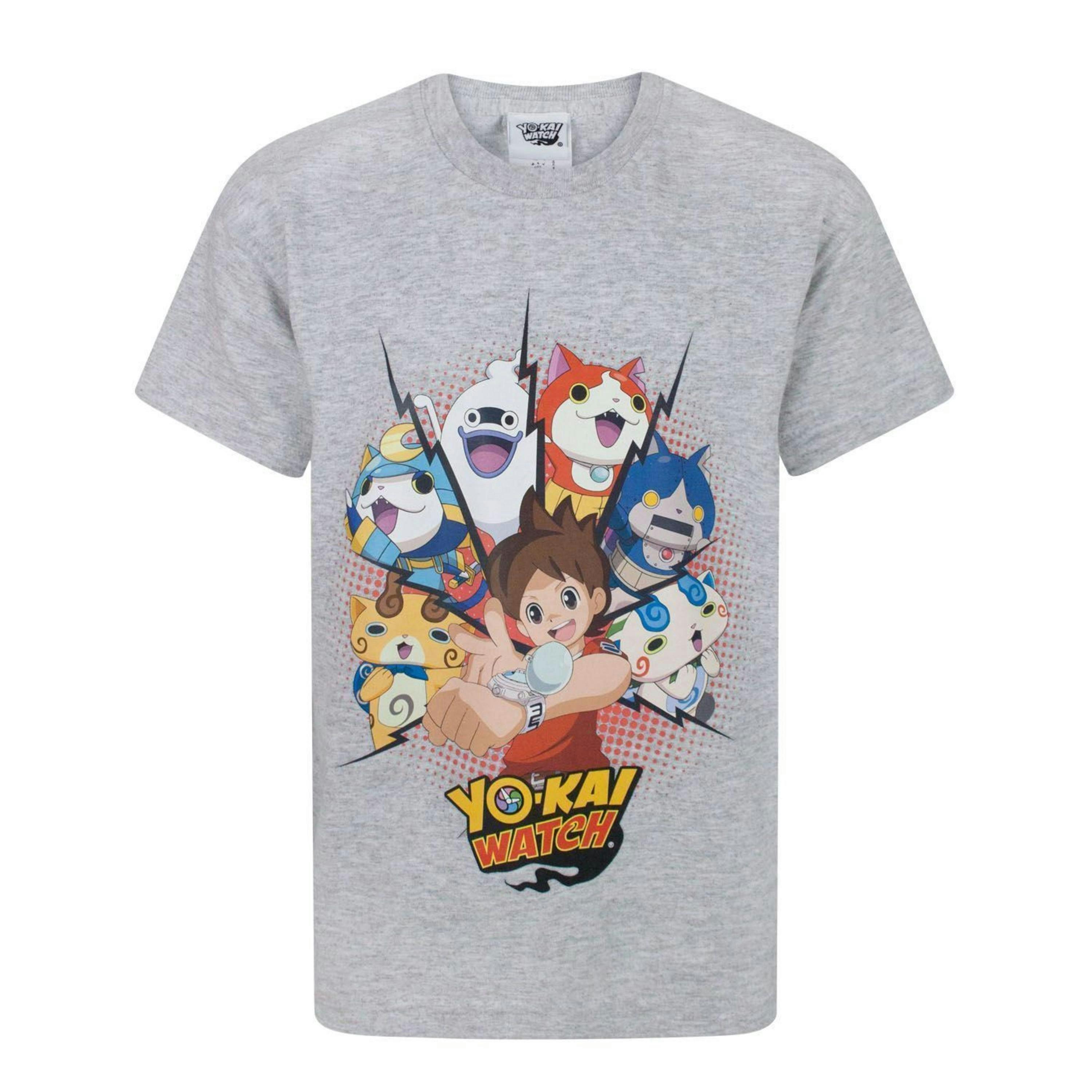Yo Kai Watch Boys Grey Nate Short Sleeved T-Shirt by Vanilla Underground , view 1 of 1