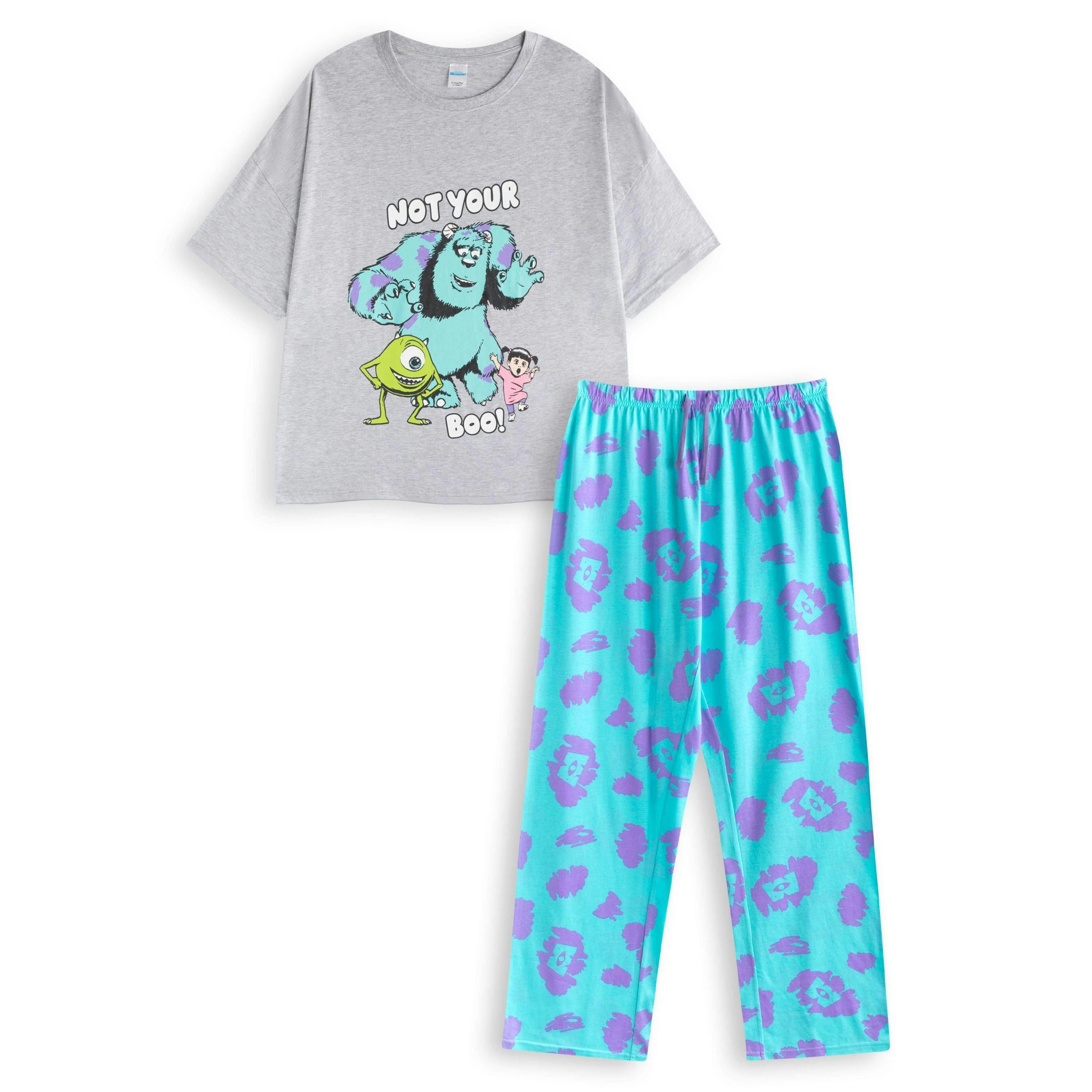Disney Monsters Inc Womens Multicoloured Sully Short Sleeve Long Leg Pyjama Set by Vanilla Underground , view 1 of 6