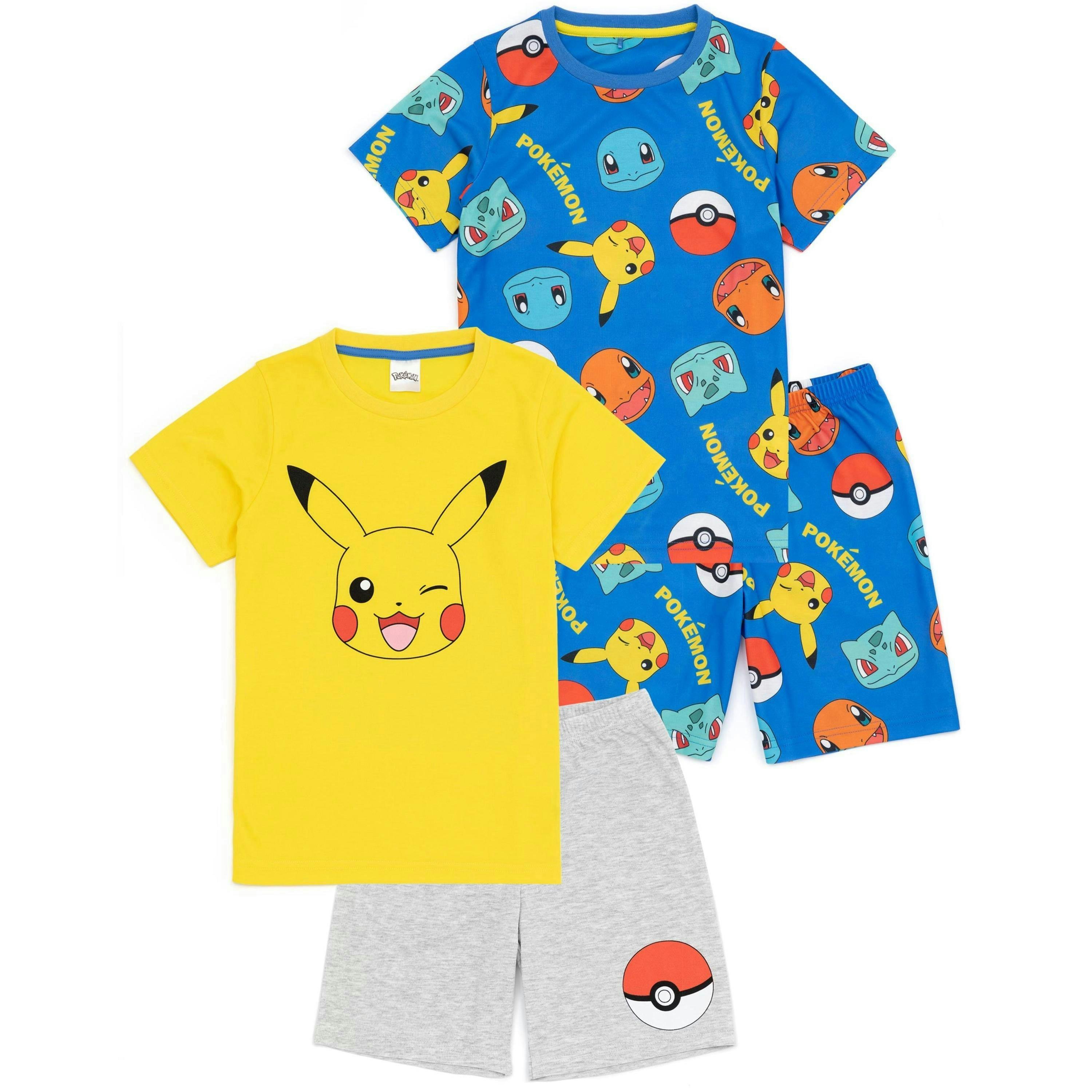 Pokemon Unisex Kids Multicoloured Short Sleeve Short Leg Pyjama Set by Vanilla Underground , view 1 of 6