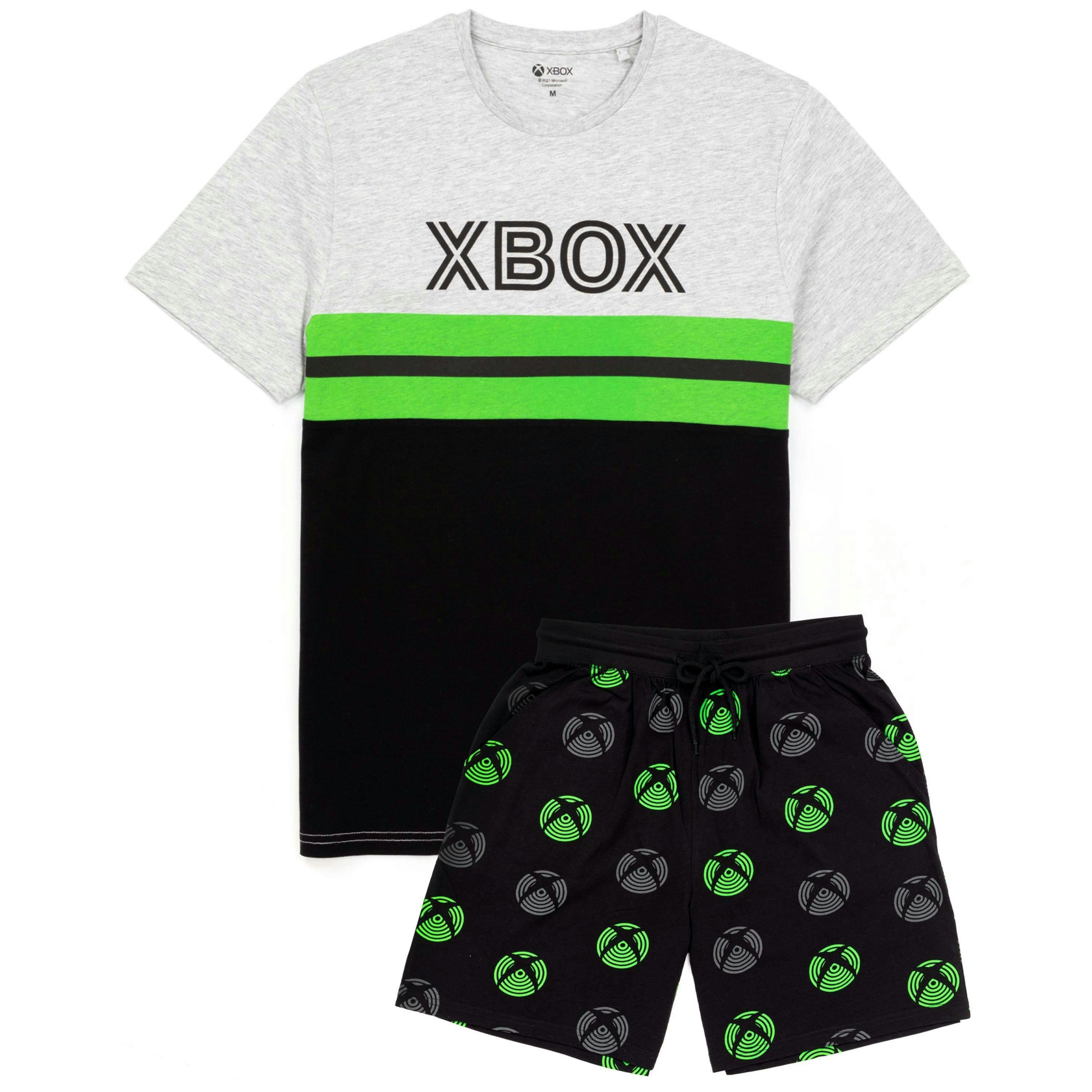 Xbox Mens Black Logo Short Sleeve Short Leg Pyjama Set [dis] by Vanilla Underground , view 1 of 6